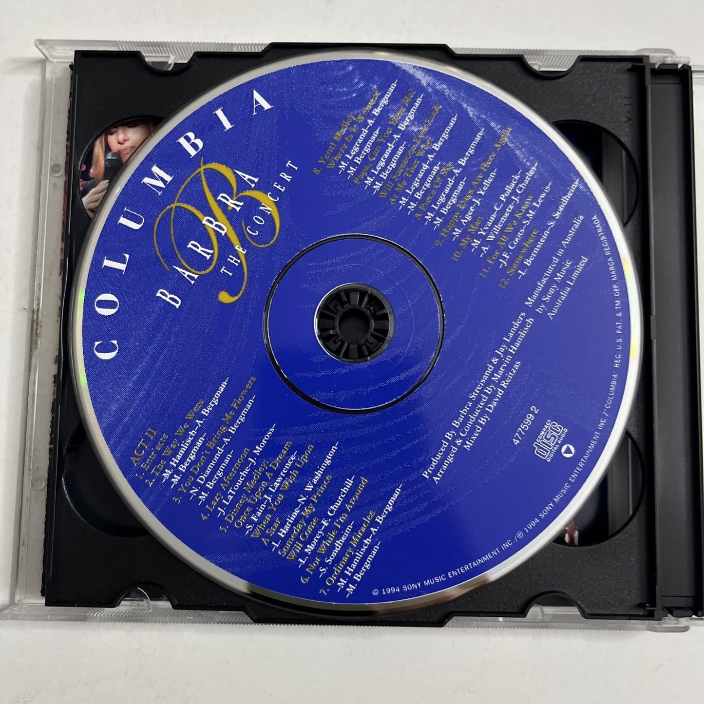 Barbra Streisand – The Concert (Live At Madison Square Garden) (CD, 1994) 2-Disc