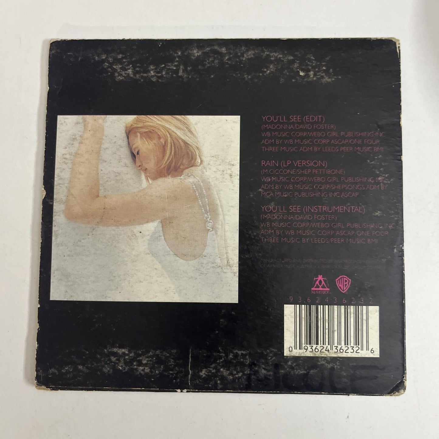 Madonna – You'll See (CD, 1995) Australia 9362436232