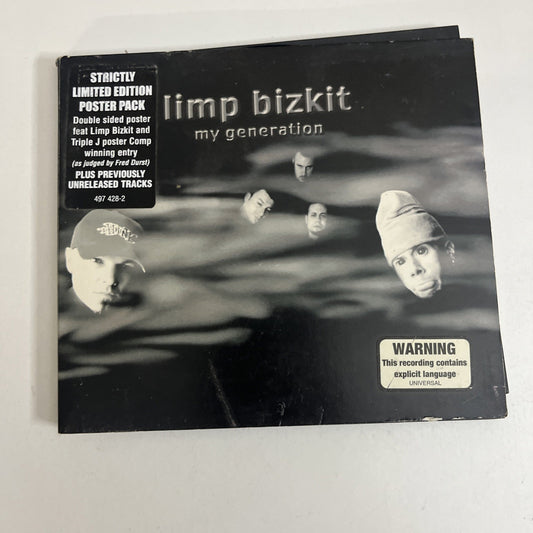 Limp Bizkit – My Generation (CD, 2000) Australasia Digipak 497 428-2