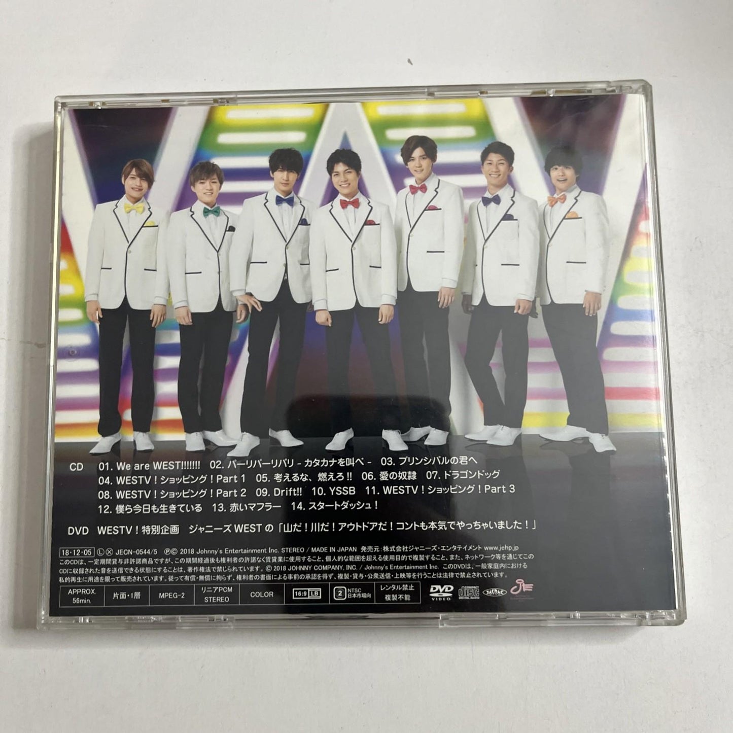 ジャニーズWEST – WESTV! Limited Edition (CD + DVD, 2018) Obi Japan 2-DIscs
