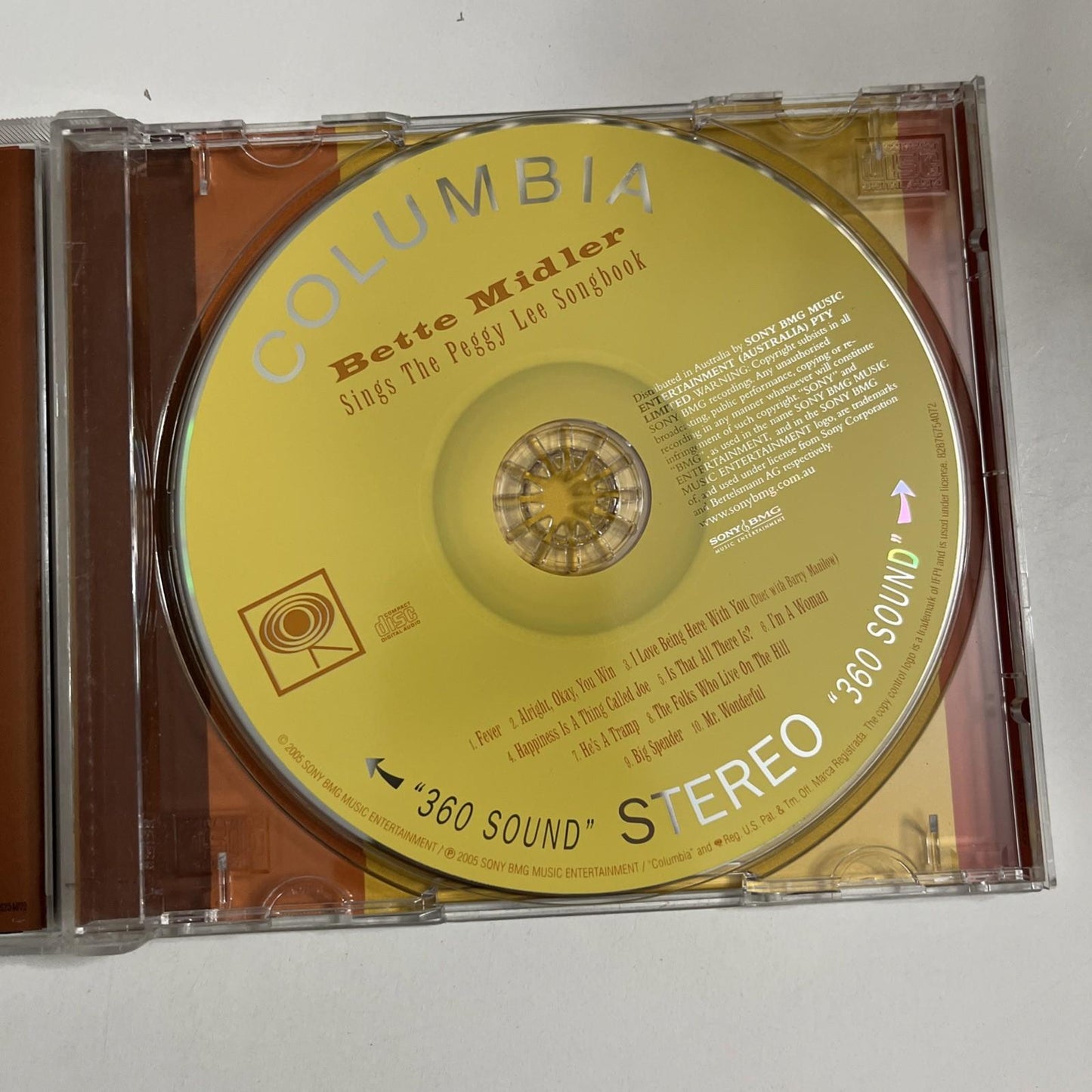 Bette Midler – Sings The Peggy Lee Songbook (CD, 2005) Australia Promo