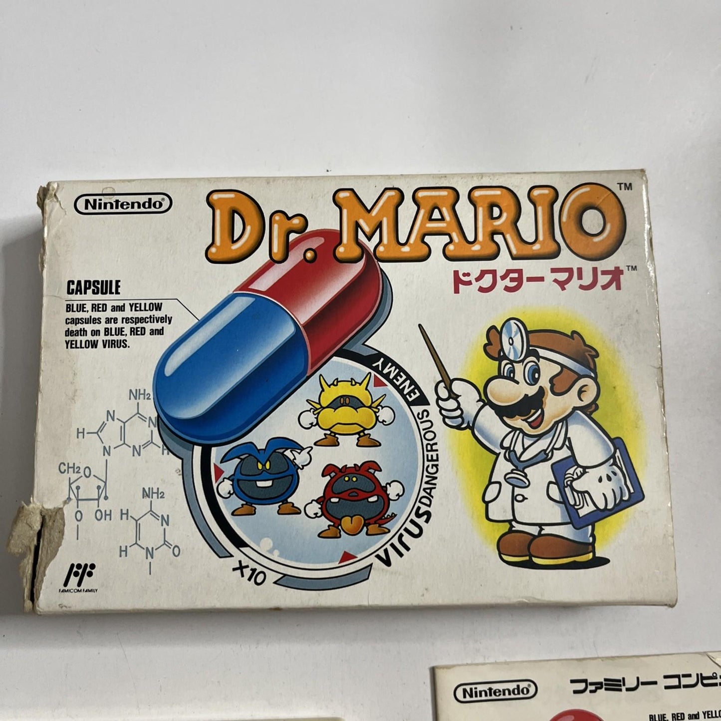 Dr Mario 1990 Nintendo Famicom NES NTSC-J Japanese Puzzle Game Complete