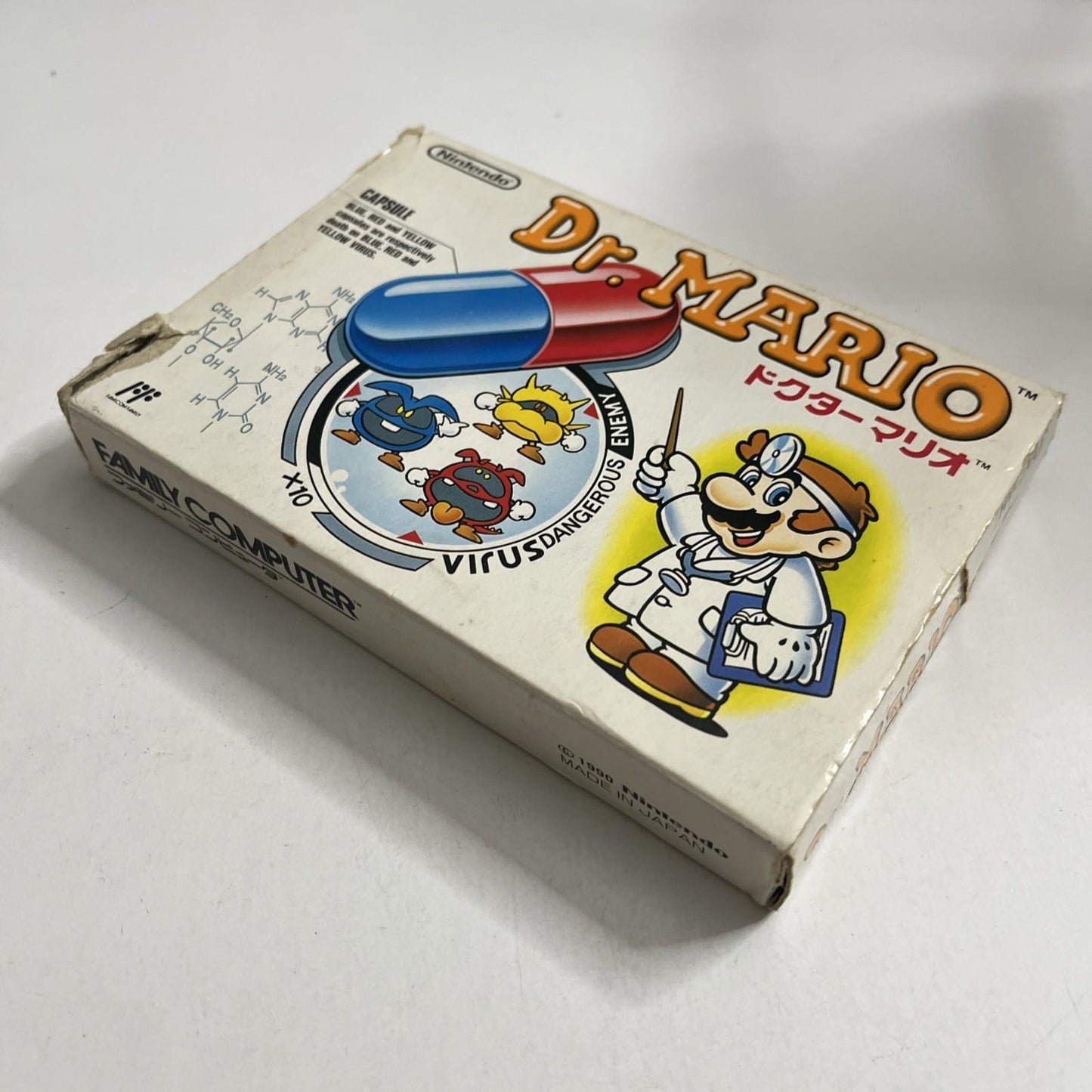 Dr Mario 1990 Nintendo Famicom NES NTSC-J Japanese Puzzle Game Complete