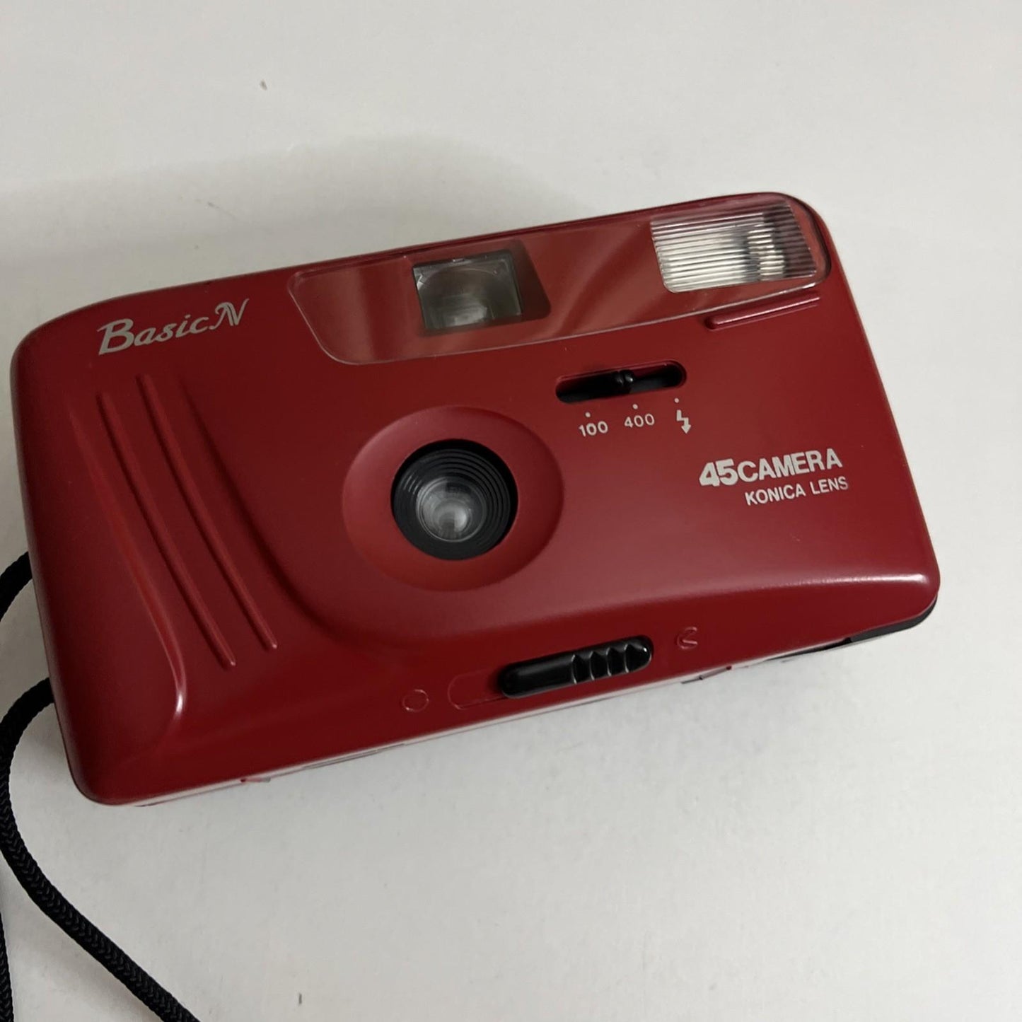 BasicN 35mm Film Camera 45Camera Konica Lens Red