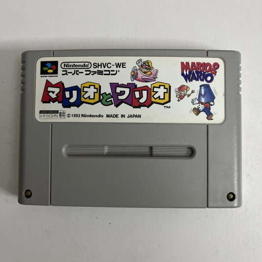 Mario & Wario 1993 Nitendo Super Famicom SNES NTSC-J Japanese Puzzle Game