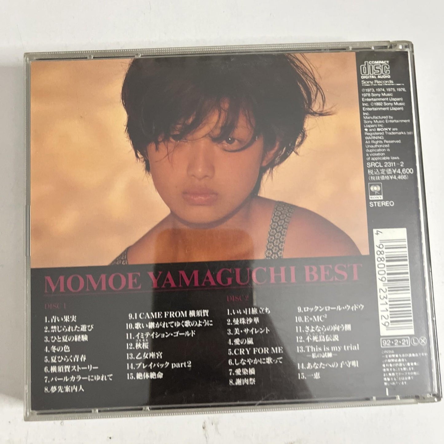 Momoe Yamaguchi – 百恵復活 Momoe Yamaguchi Best (CD, 1992) Japan 2-Discs SRCL 2311-2