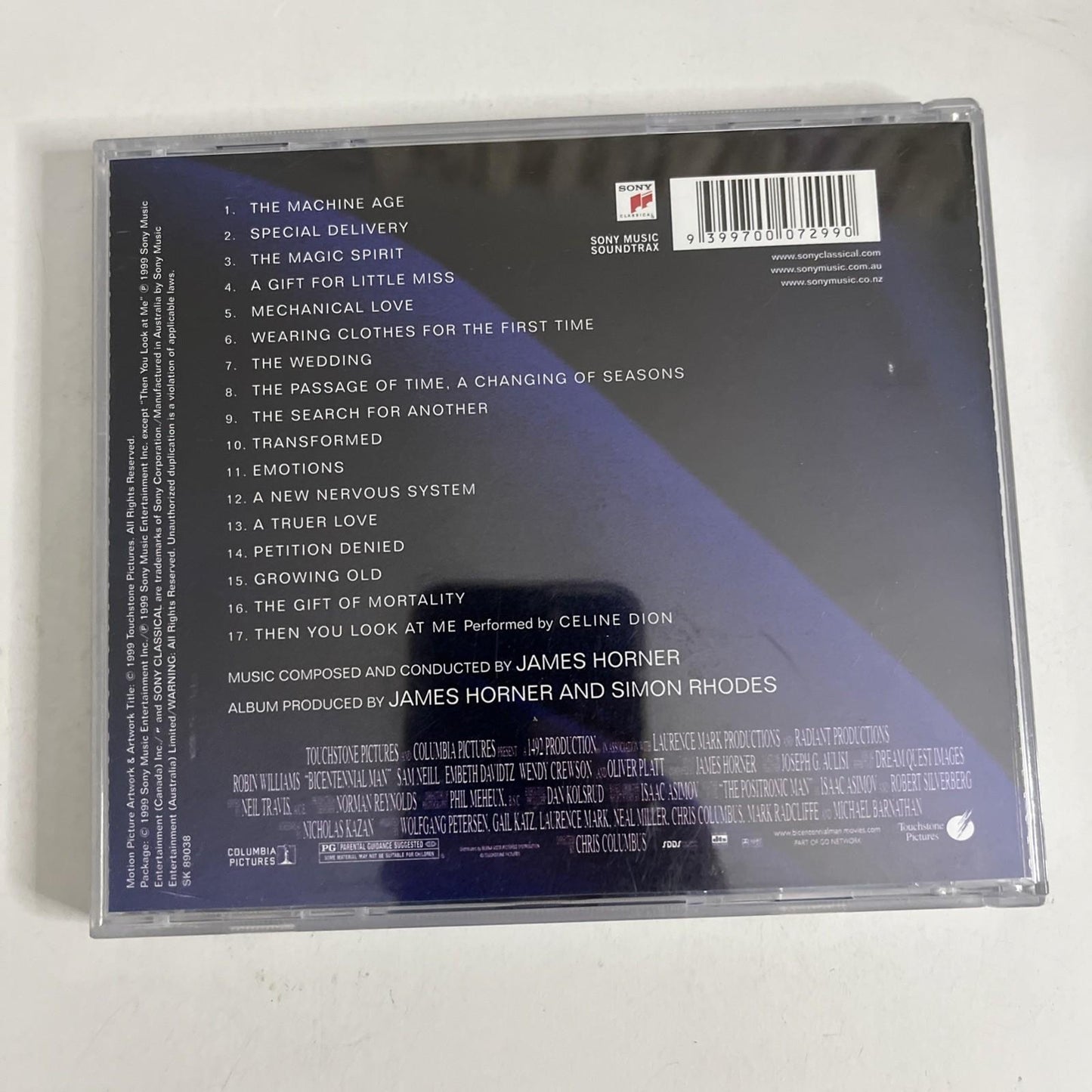James Horner – Bicentennial Man (Original Motion Picture Soundtrack) (CD, 1999)