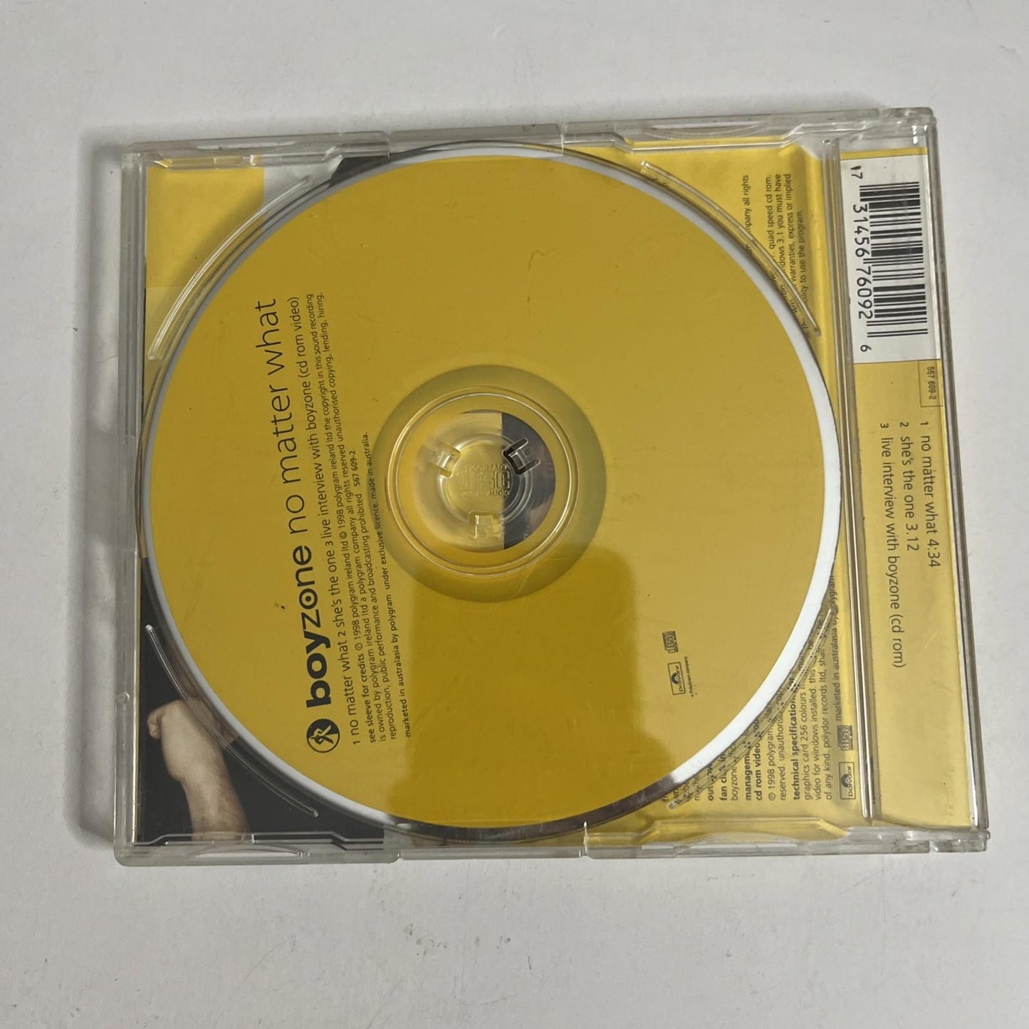 Boyzone – No Matter What (CD, Enhanced,1998) Australia 567 609-2