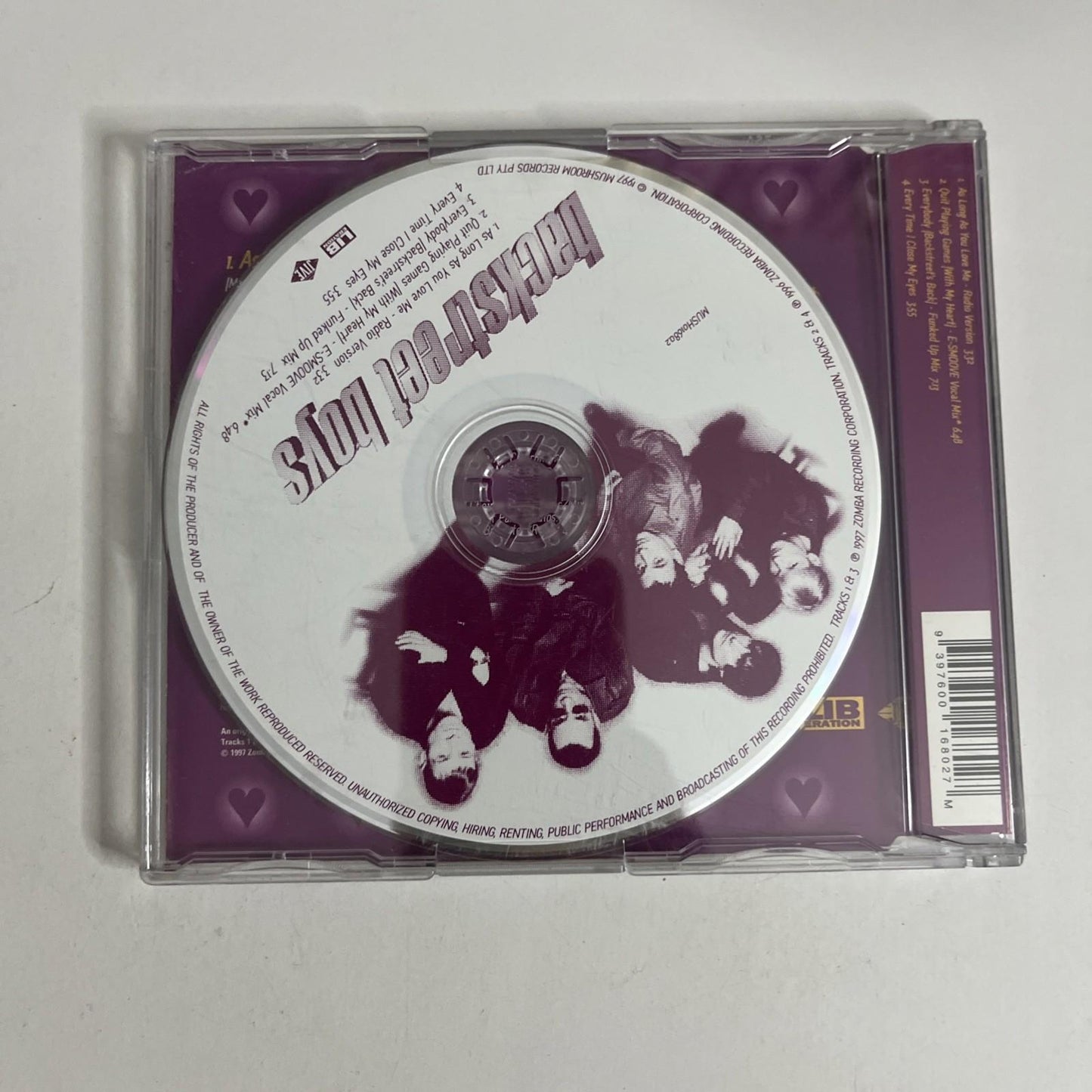 Backstreet Boys – As Long As You Love Me (CD, 1997) Australia MUSH01680.2