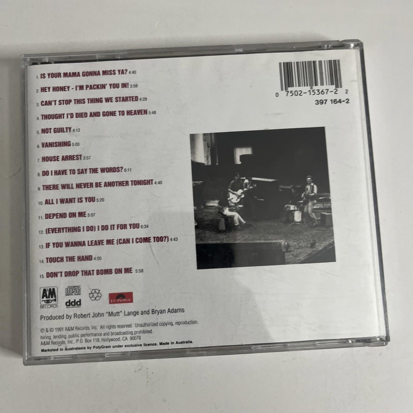 Bryan Adams – Waking Up The Neighbours (CD, 1991)