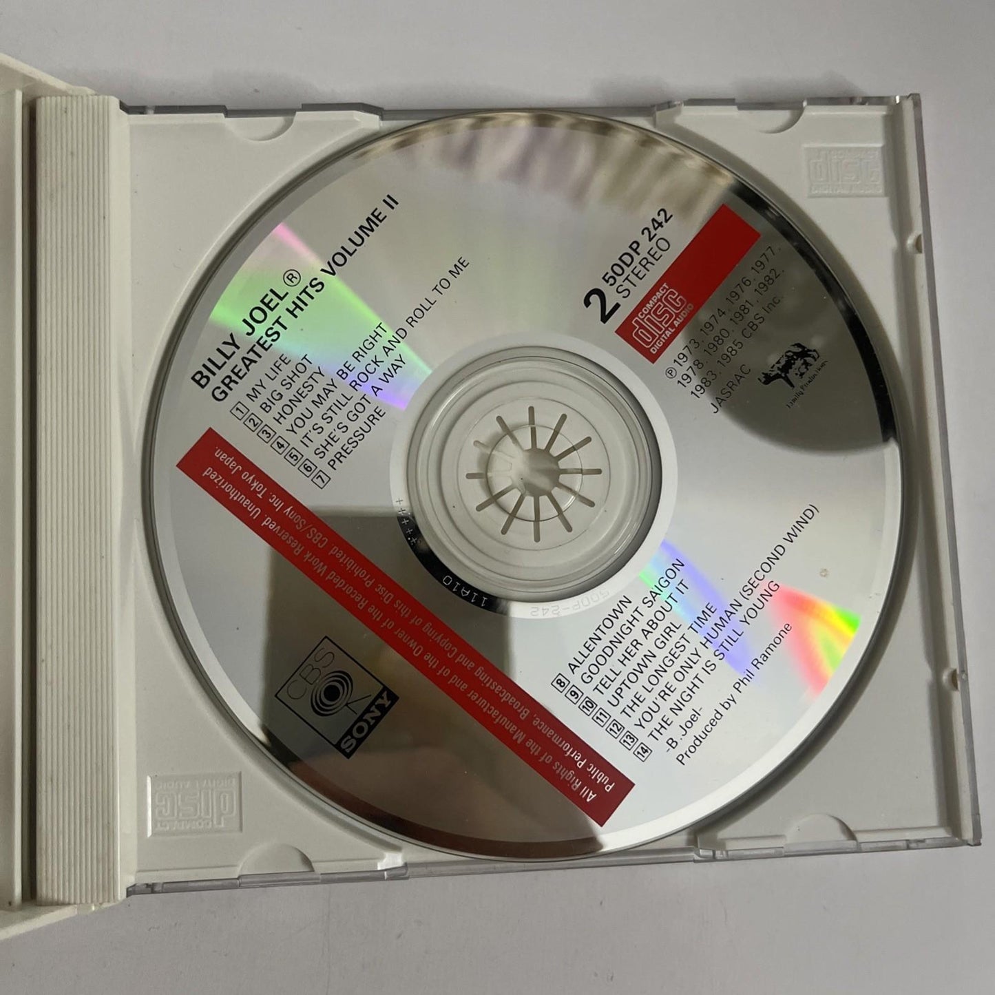 Billy Joel – Greatest Hits Volume I & Volume II  (CD, 1985) Japan 50DP 241~2