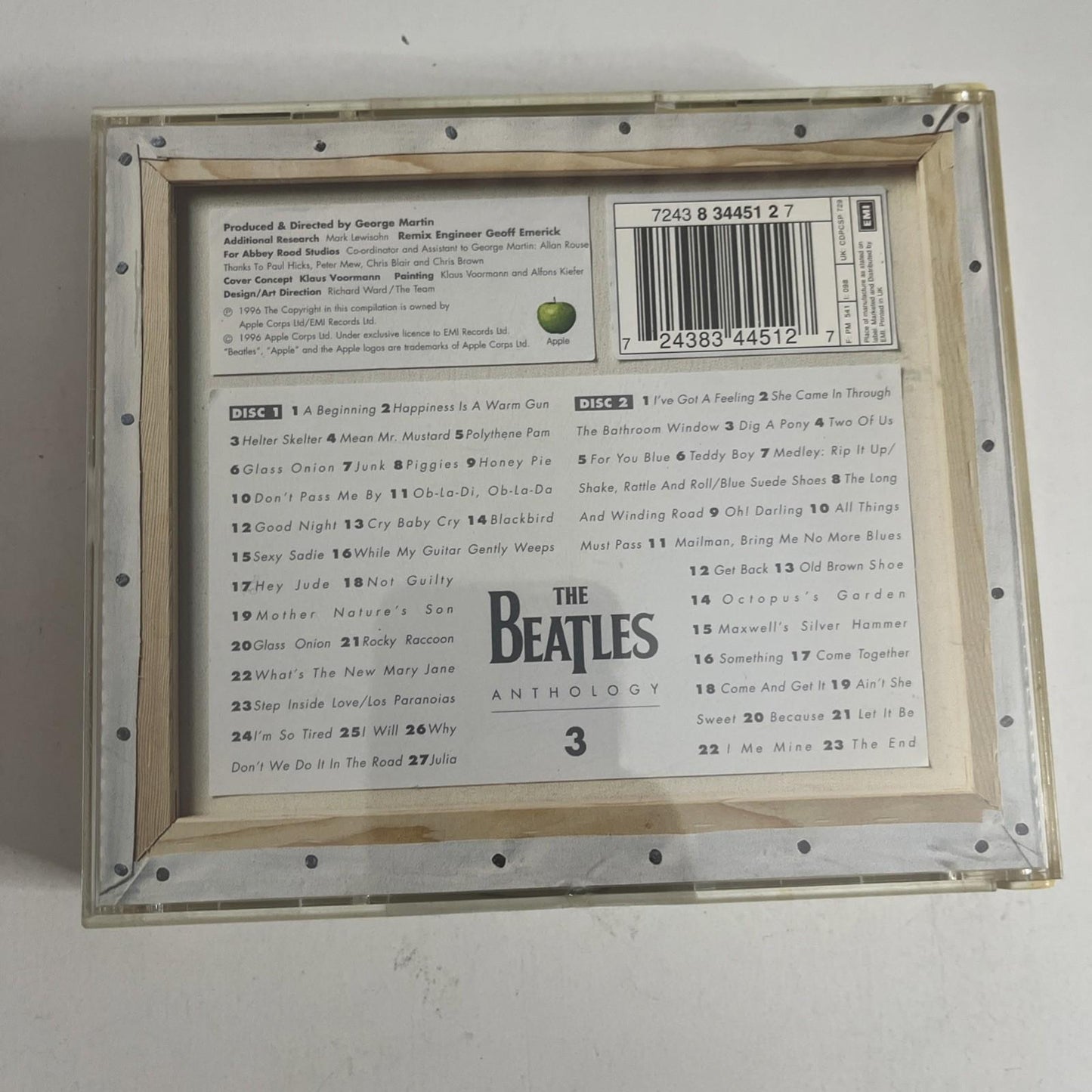 The Beatles – Anthology 3 (CD, 1996) Europe 2-Discs 7243 8 34451 2 7