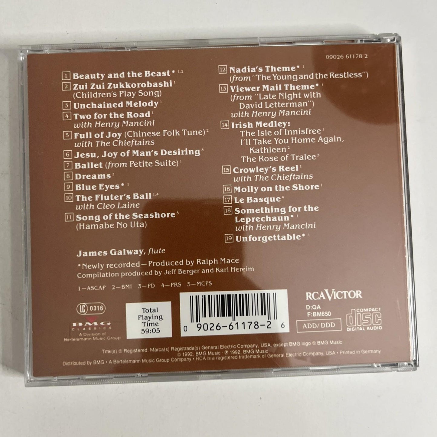 James Galway – Greatest Hits, Vol. 2 (CD, 1992) Germany 09026-61178 2