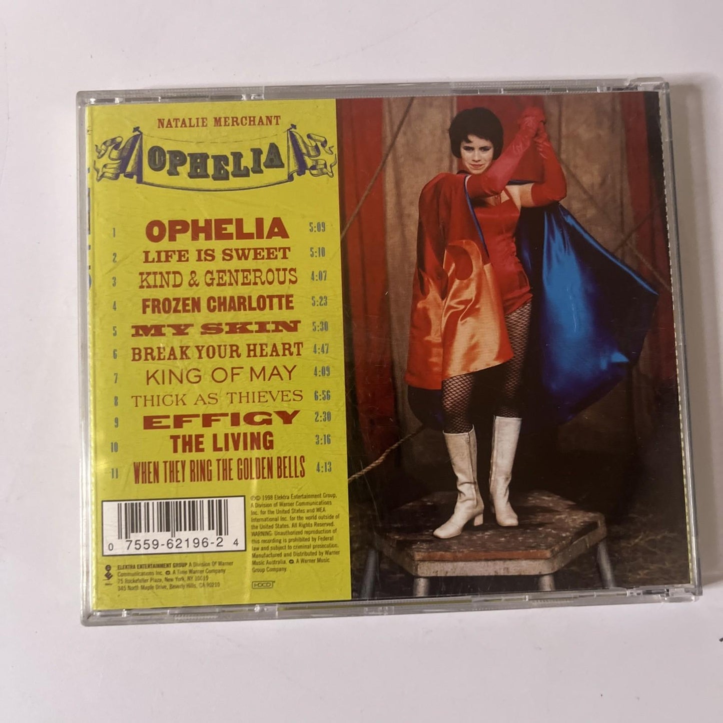 Natalie Merchant – Ophelia (CD, 1998) Australia 755962196 2