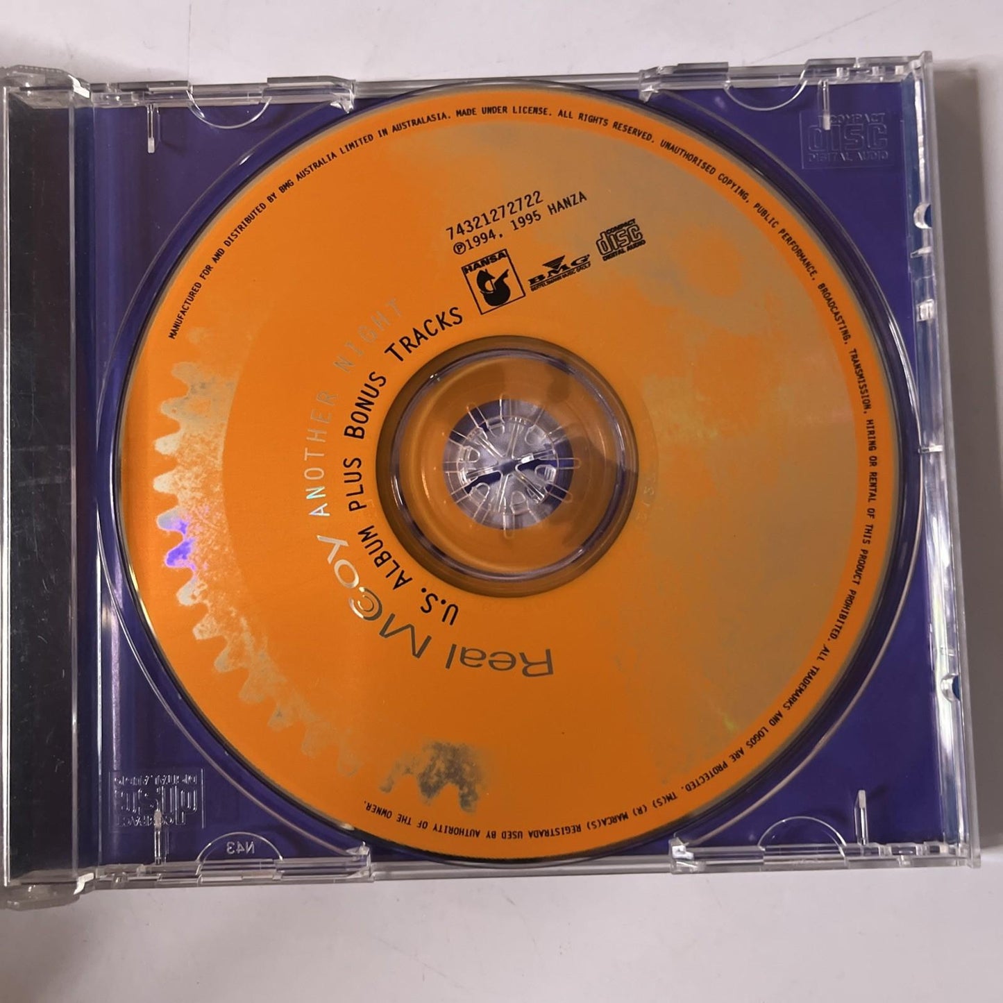 Real McCoy – Another Night (U.S. Album) (CD, 1995) Australasia 74321 27272 2