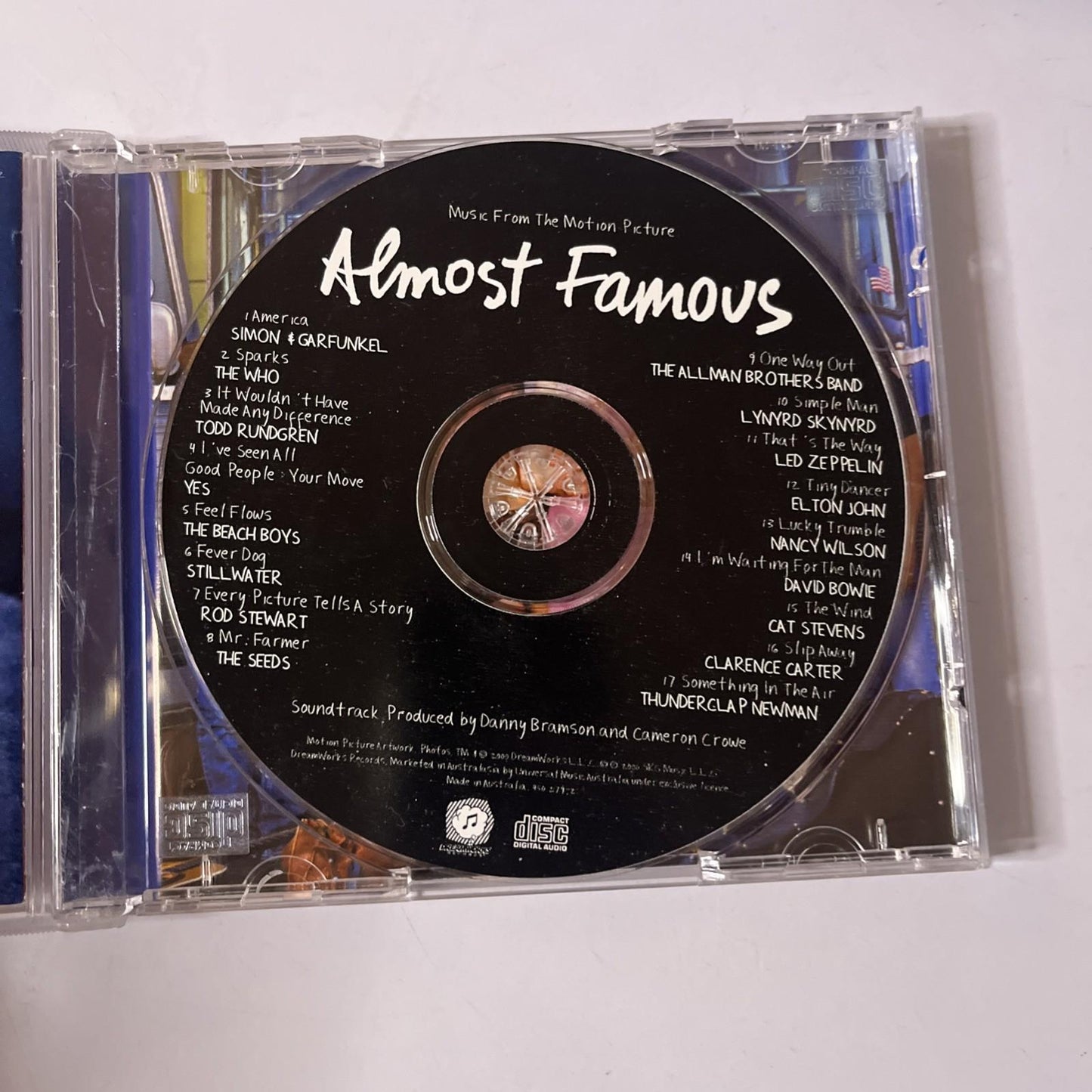 Almost Famous (Music From The Motion Picture) (CD, 2000) Australia 450 279-2