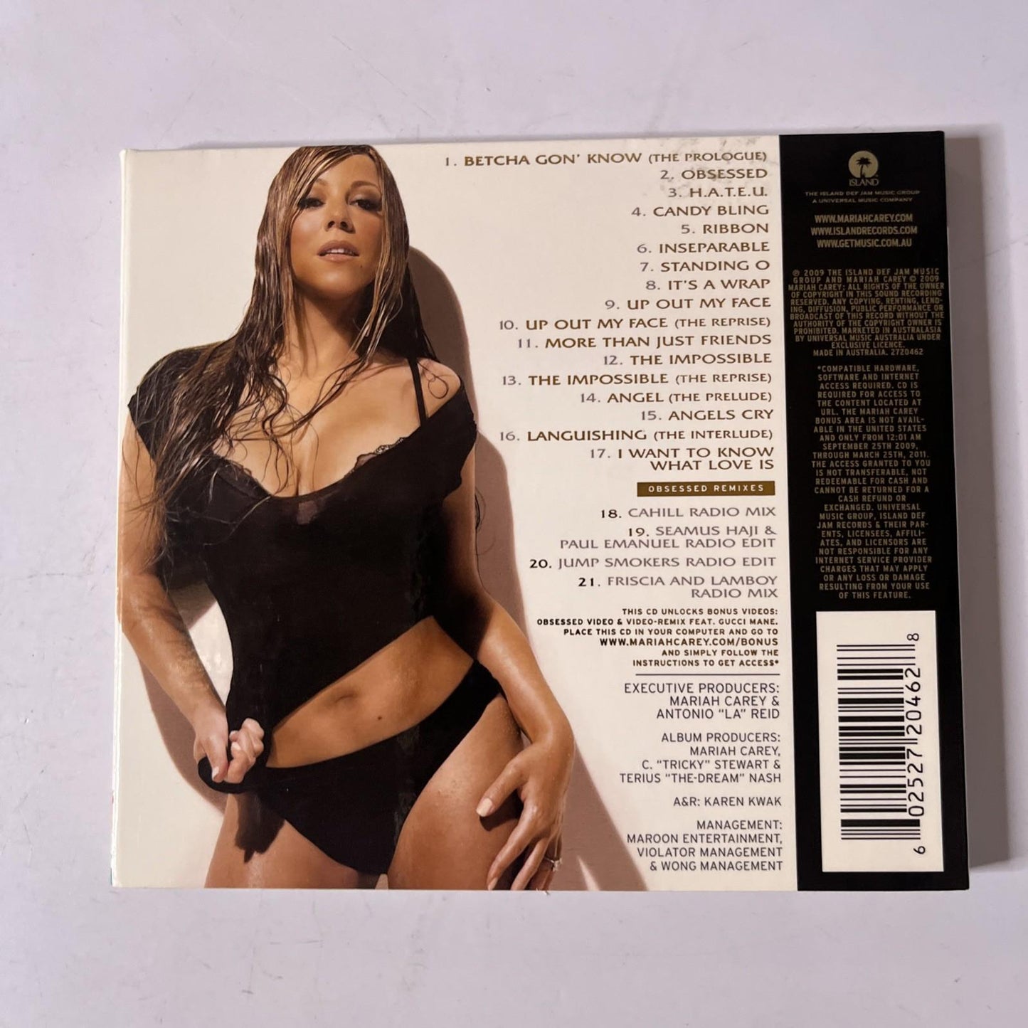 Mariah Carey – Memoirs Of An Imperfect Angel (CD, 2009) Australasia Digipak