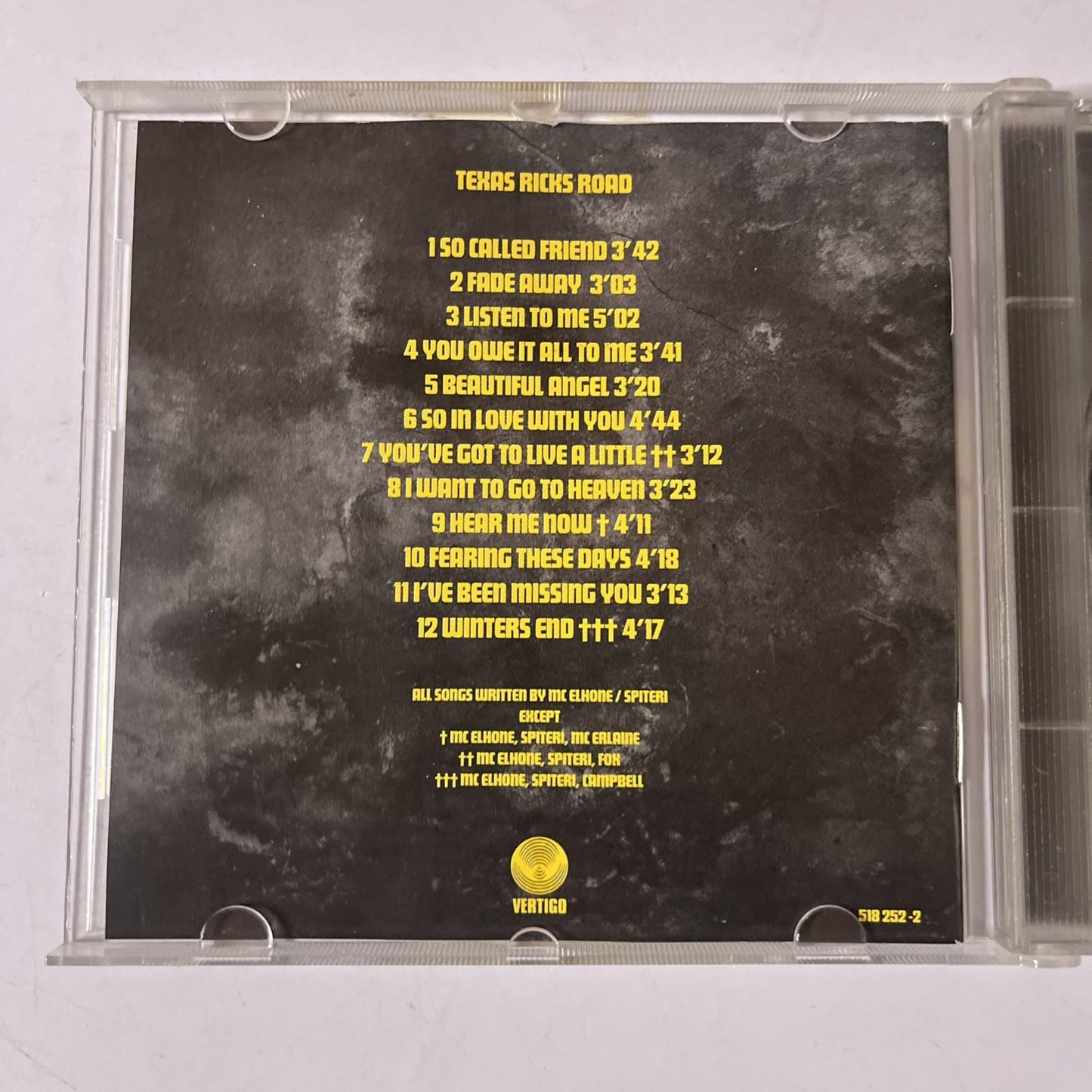 Texas – Ricks Road (CD, 1993) Australasia 518 252-2