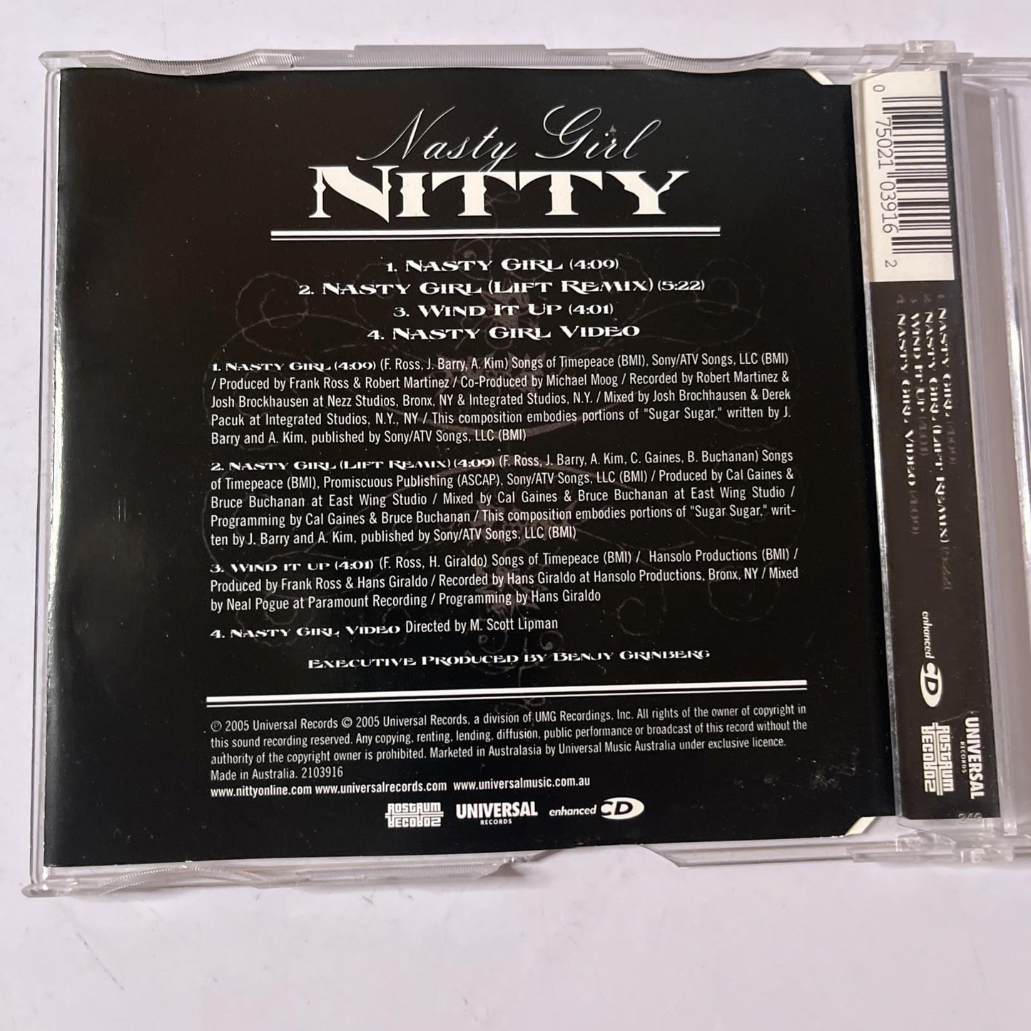 Nitty – Nasty Girl (CD, 2005) Australia 2103916