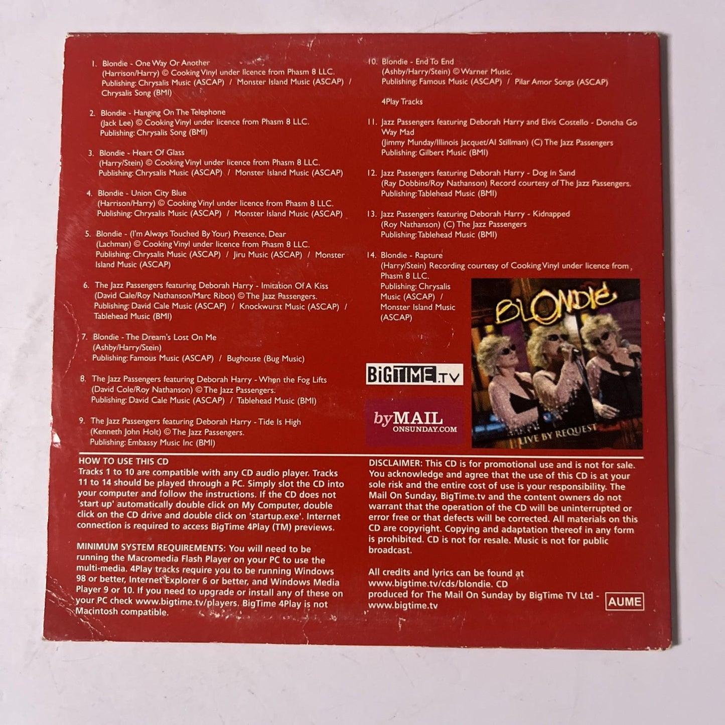 Blondie – Personal Collection (CD, 2005) UK