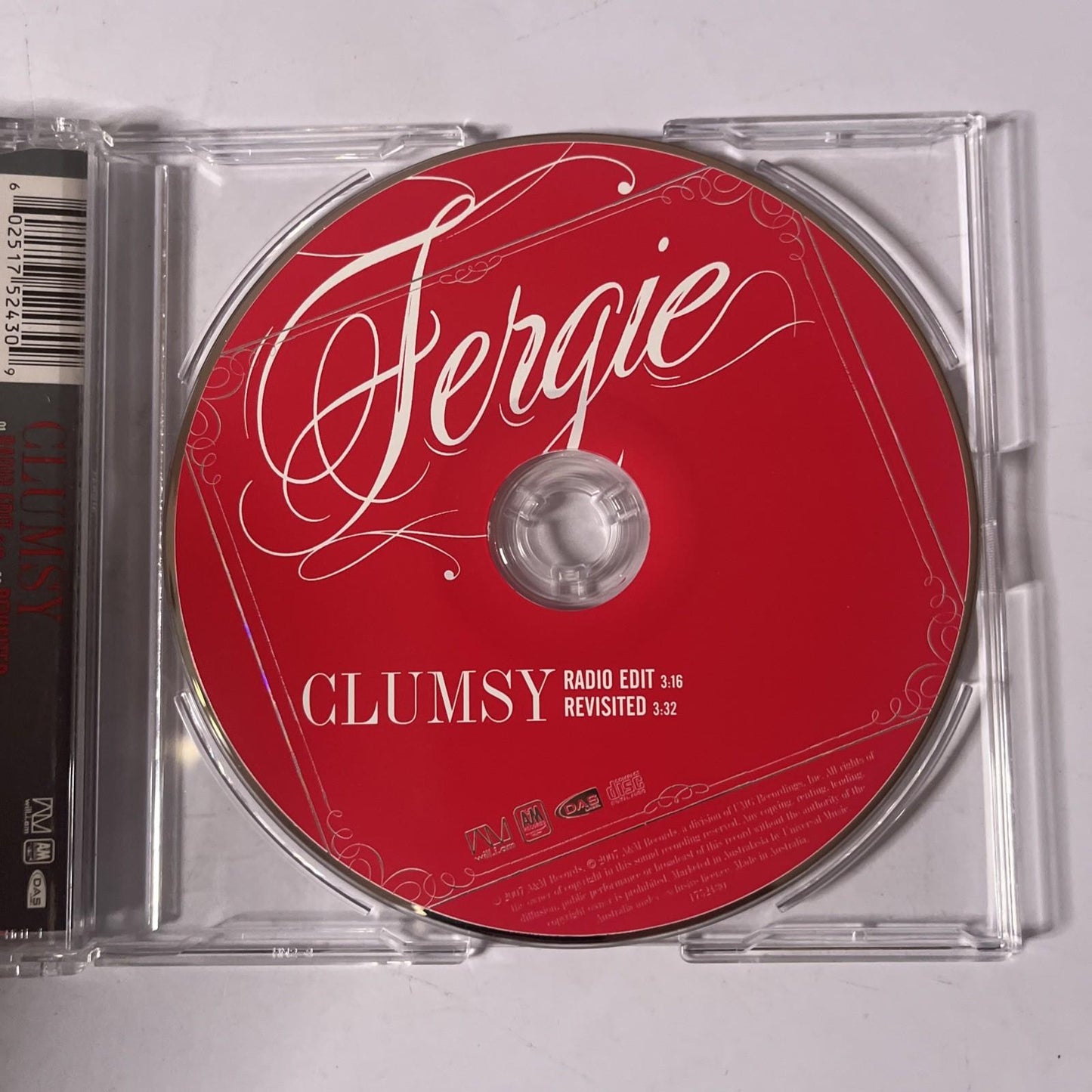 Fergie – Clumsy (CD, 2007) Australasia 1752430