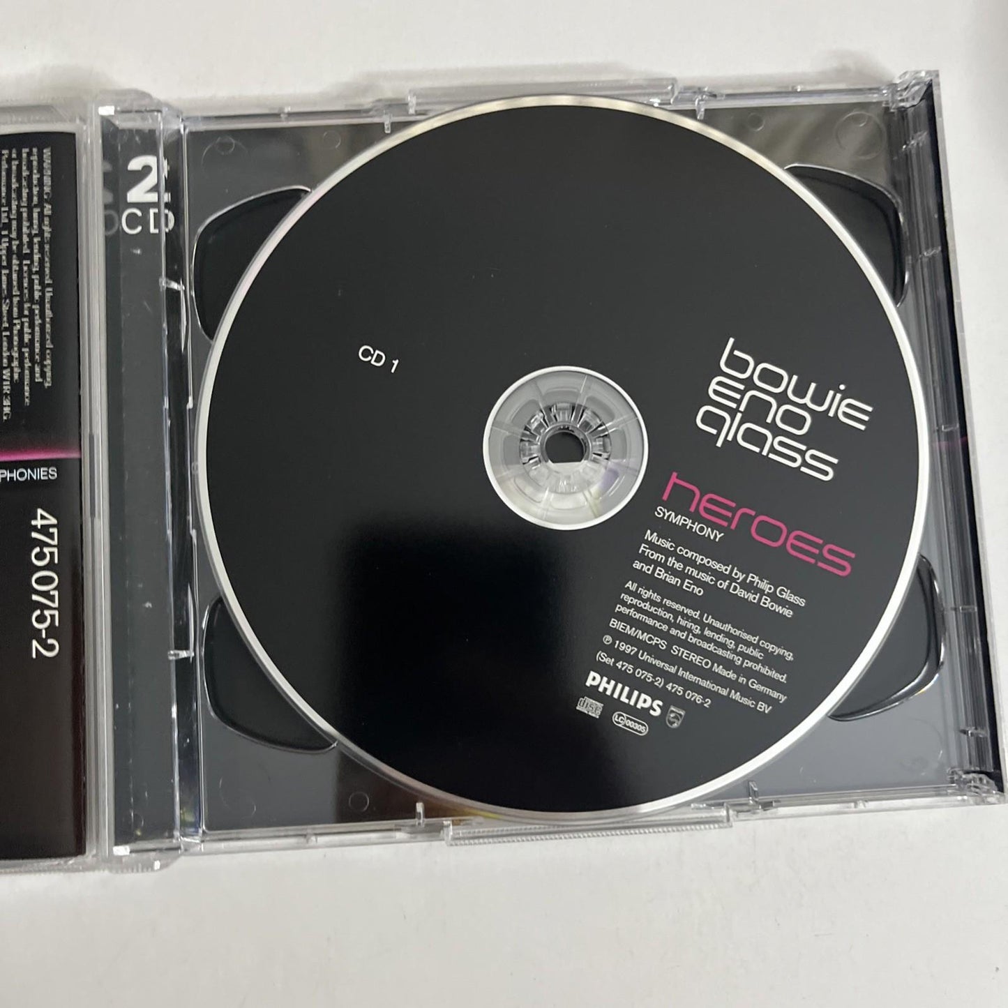 Glass, Bowie, Eno – Heroes • Low Symphonies (CD, 2003, 2-DIscs) Europe 475 075-2
