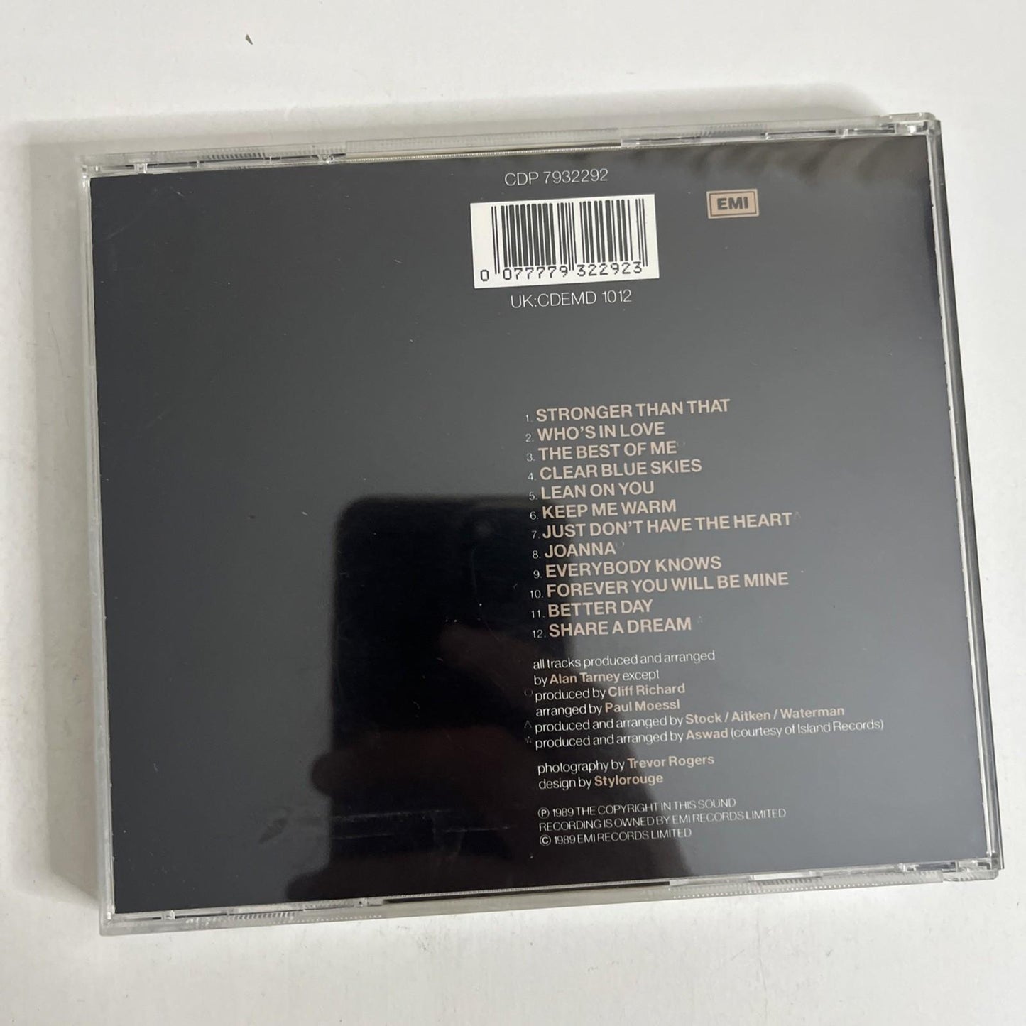 Cliff Richard – Stronger (CD, 1989) Europe CDP 7932292