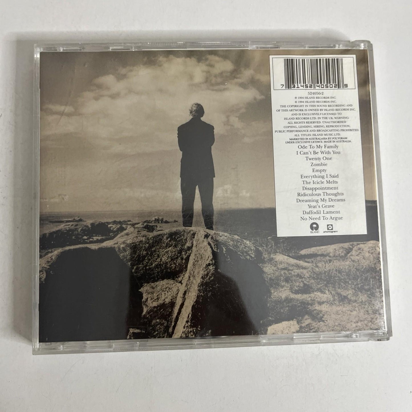 The Cranberries – No Need To Argue (CD, 1994) Australasia 524050-2