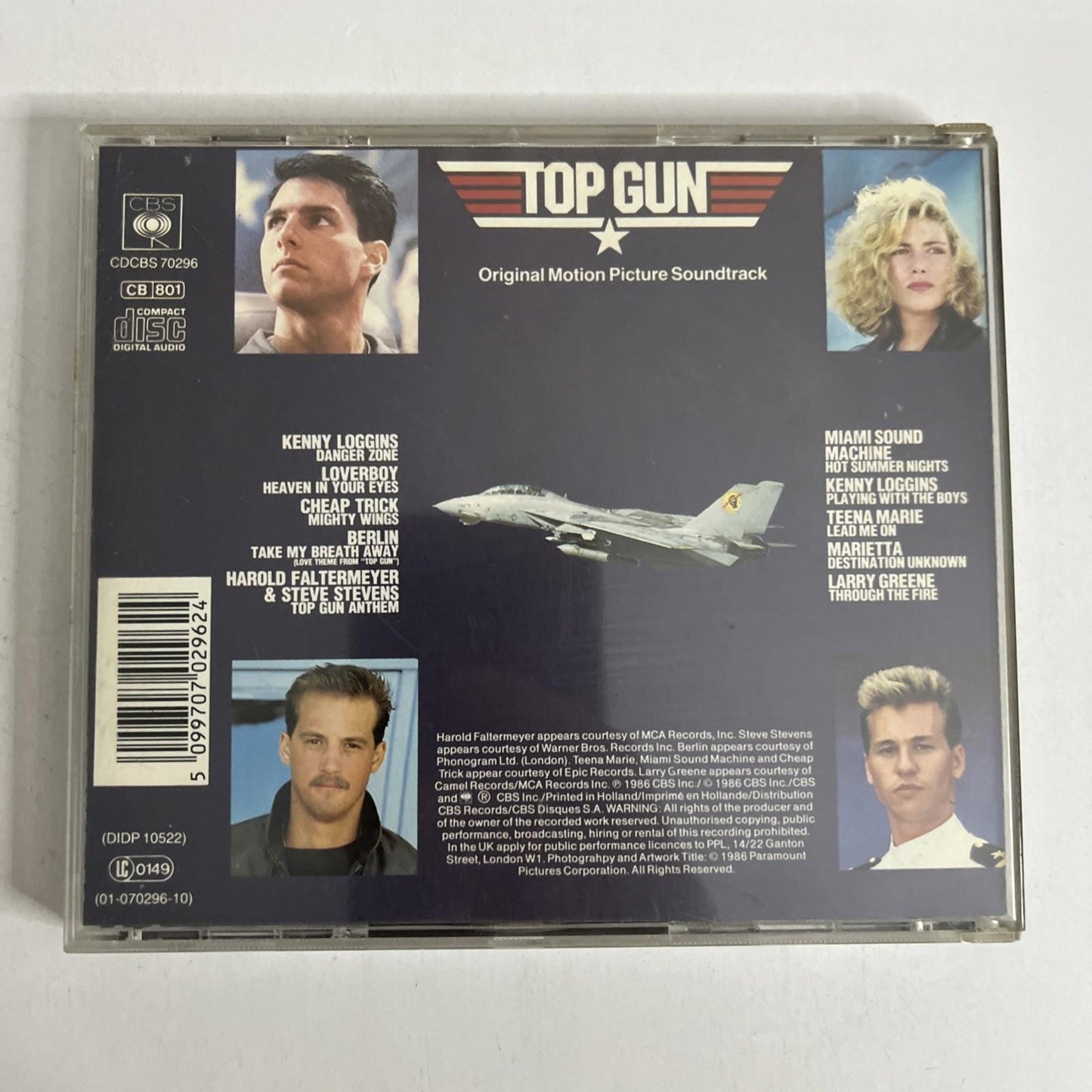 Top Gun - Original Motion Picture Soundtrack (CD, 1986) CDCBS 70296