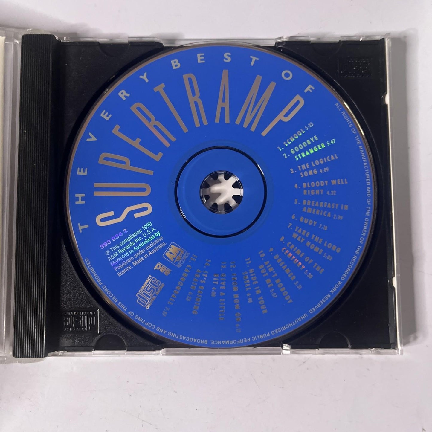 Supertramp – The Very Best Of Supertramp (CD, 1990) Australasia 393 934-2
