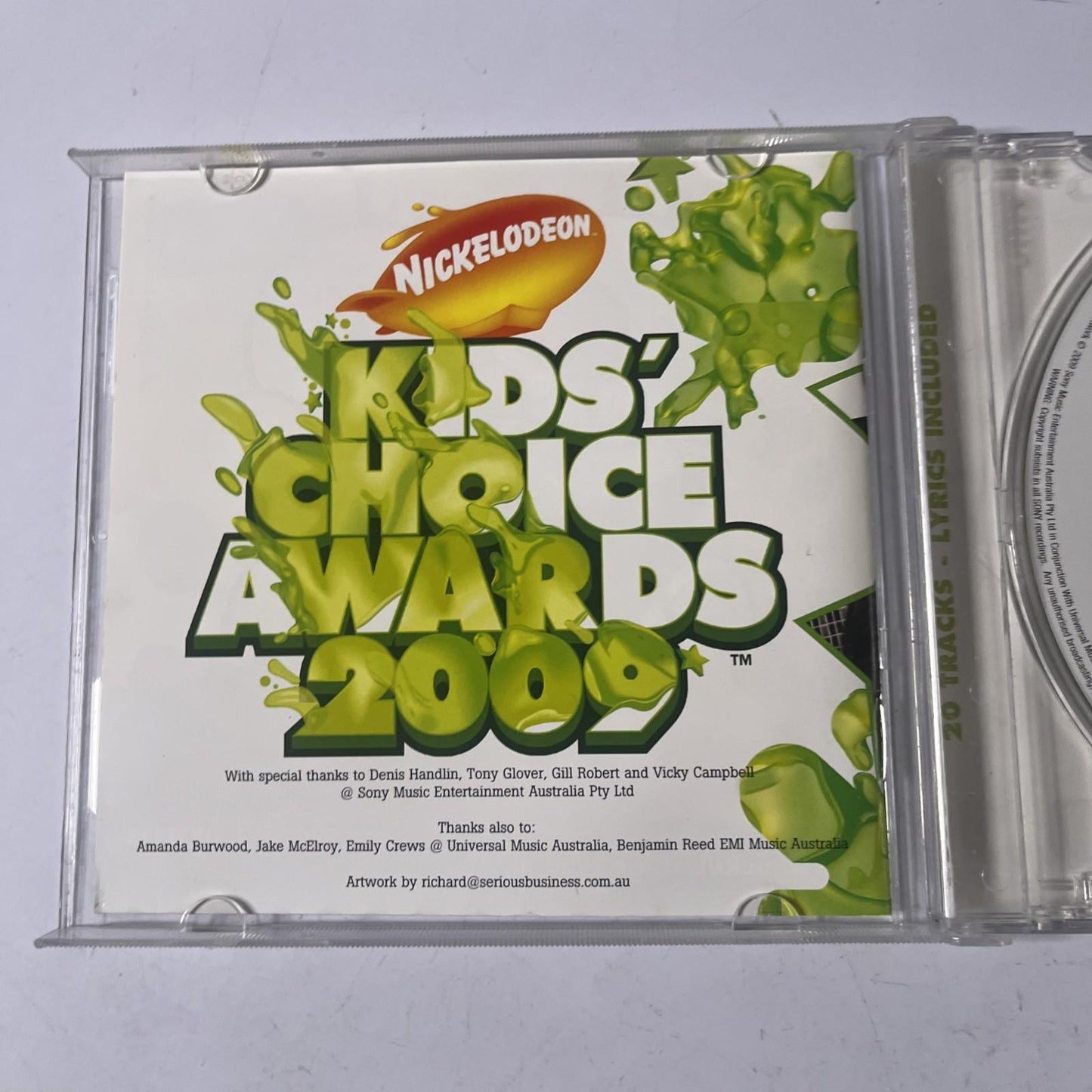 Various – Nickelodeon Kids' Choice Awards 2009 (CD, 2009) Australia 88697599412