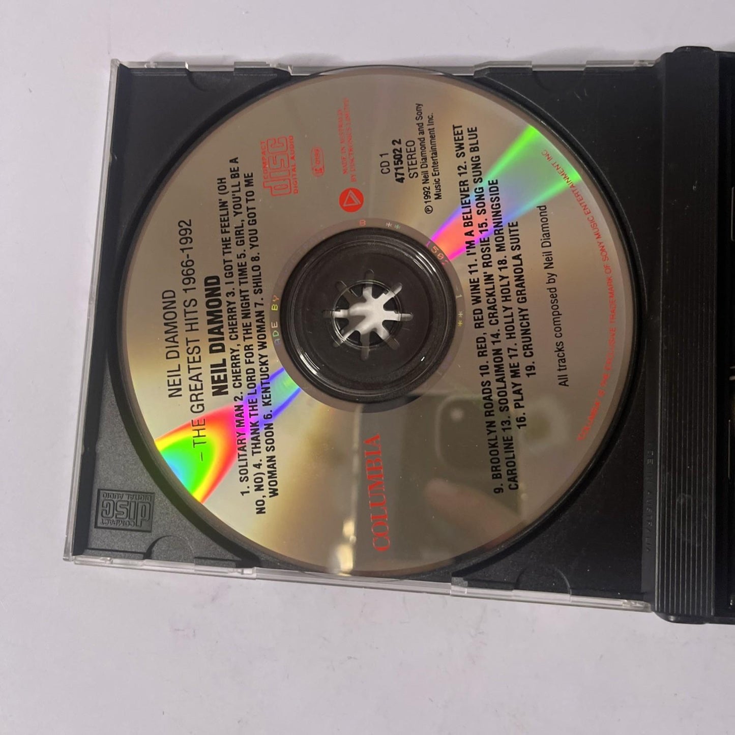 Neil Diamond – The Greatest Hits 1966-1992 (CD, 1996) Australia 2-Discs 471502 2