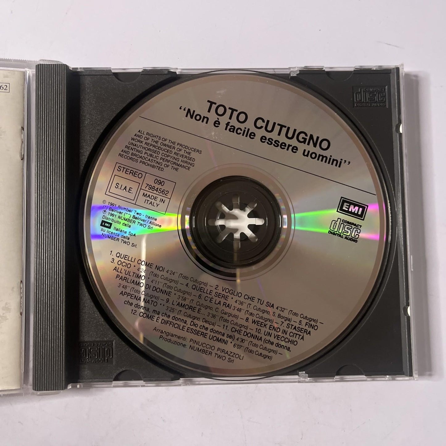 Toto Cutugno – Non È Facile Essere Uomini (CD, 1992) Italy 090 - 7984562