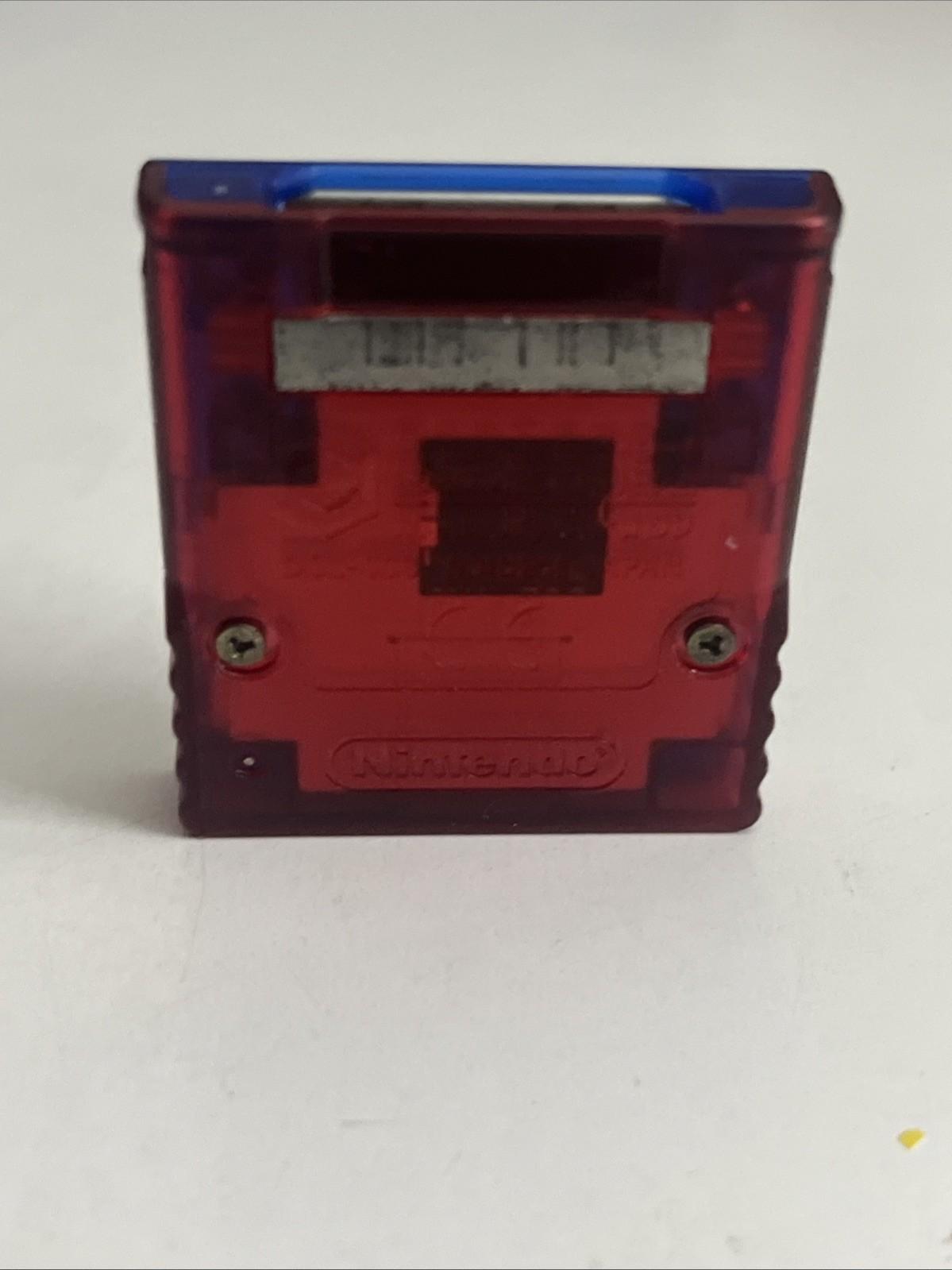 Official Nintendo Pokemon Blue Red GameCube Memory Card DOL-008 Made In Japan