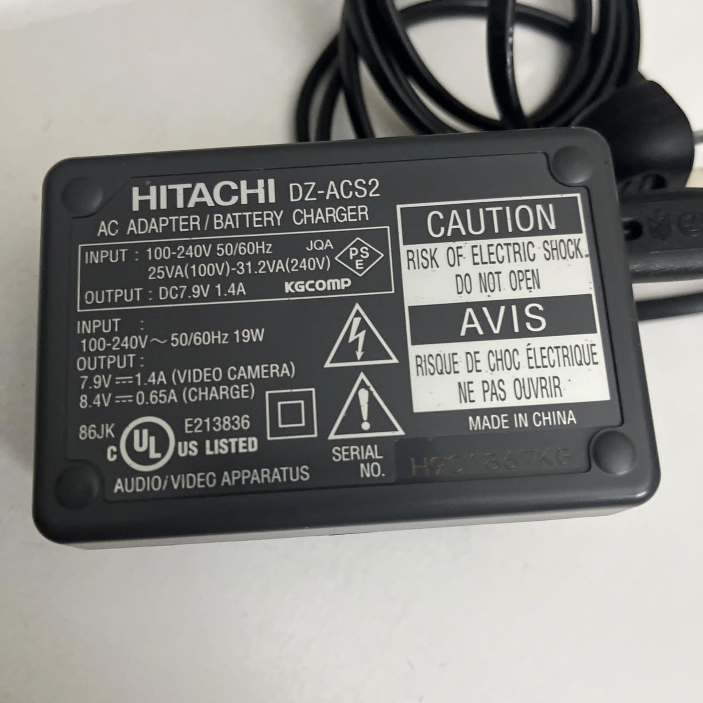 Genuine Hitachi DZ-ACS2 Camera Camcorder Battery Charger For CGA-DU07 Battery