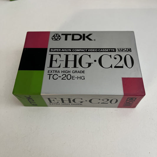 TDK VHS-C 20min Extra High Grade E-HG C20 Video Cassette Made In Japan NEW