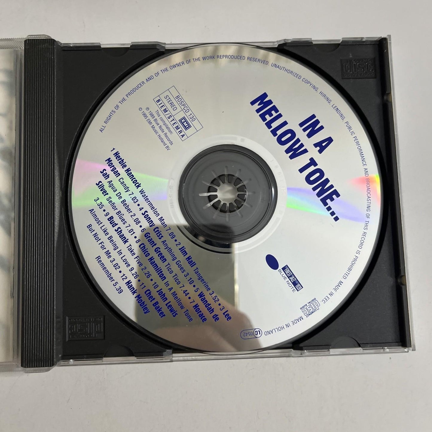 Various – In A Mellow Tone... (CD, 1995) Europe BOSPCD 130
