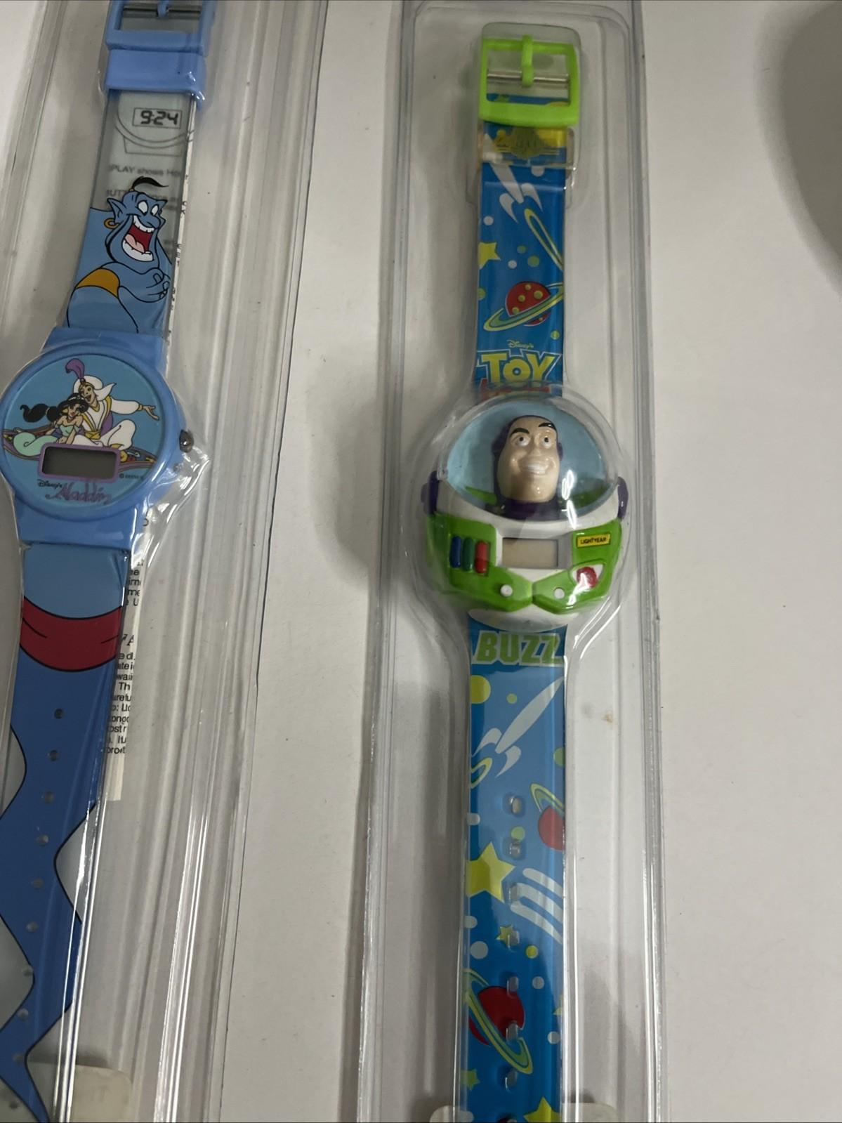 3x Disney Buzz Lightyear / Aladdin/  Snow White Kids Digital Wrist Watches  NEW