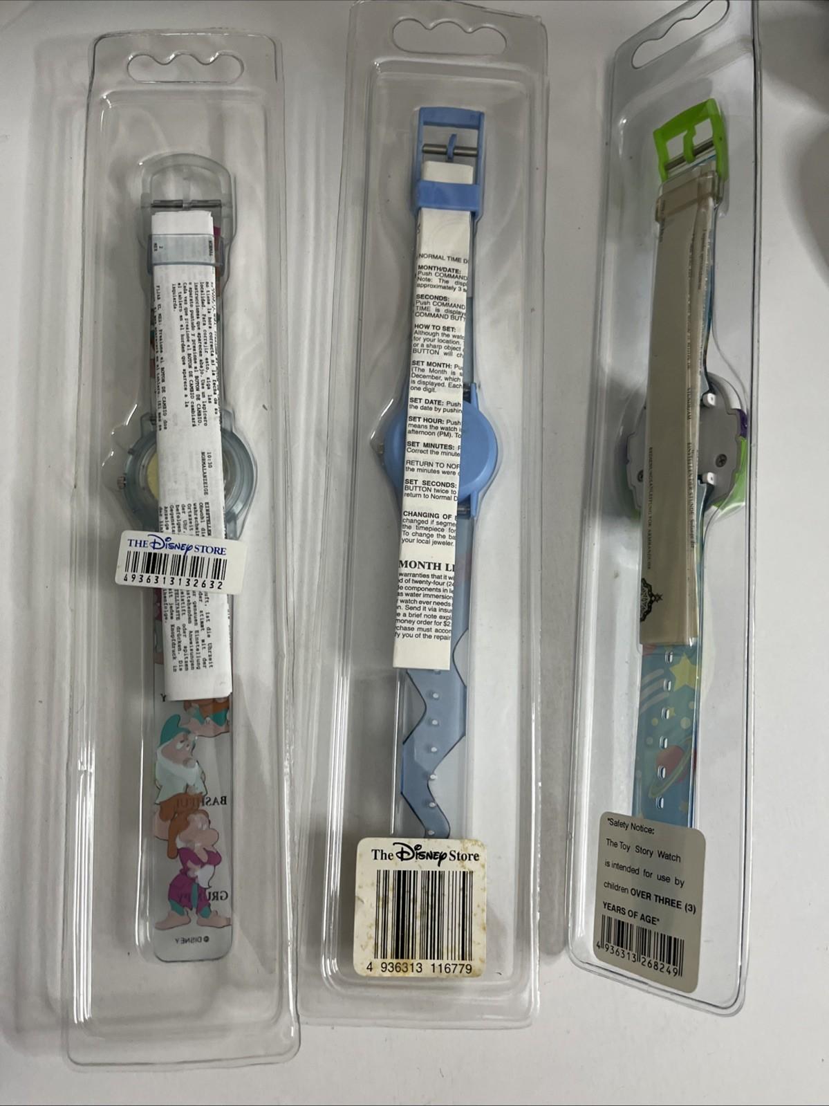 3x Disney Buzz Lightyear / Aladdin/  Snow White Kids Digital Wrist Watches  NEW