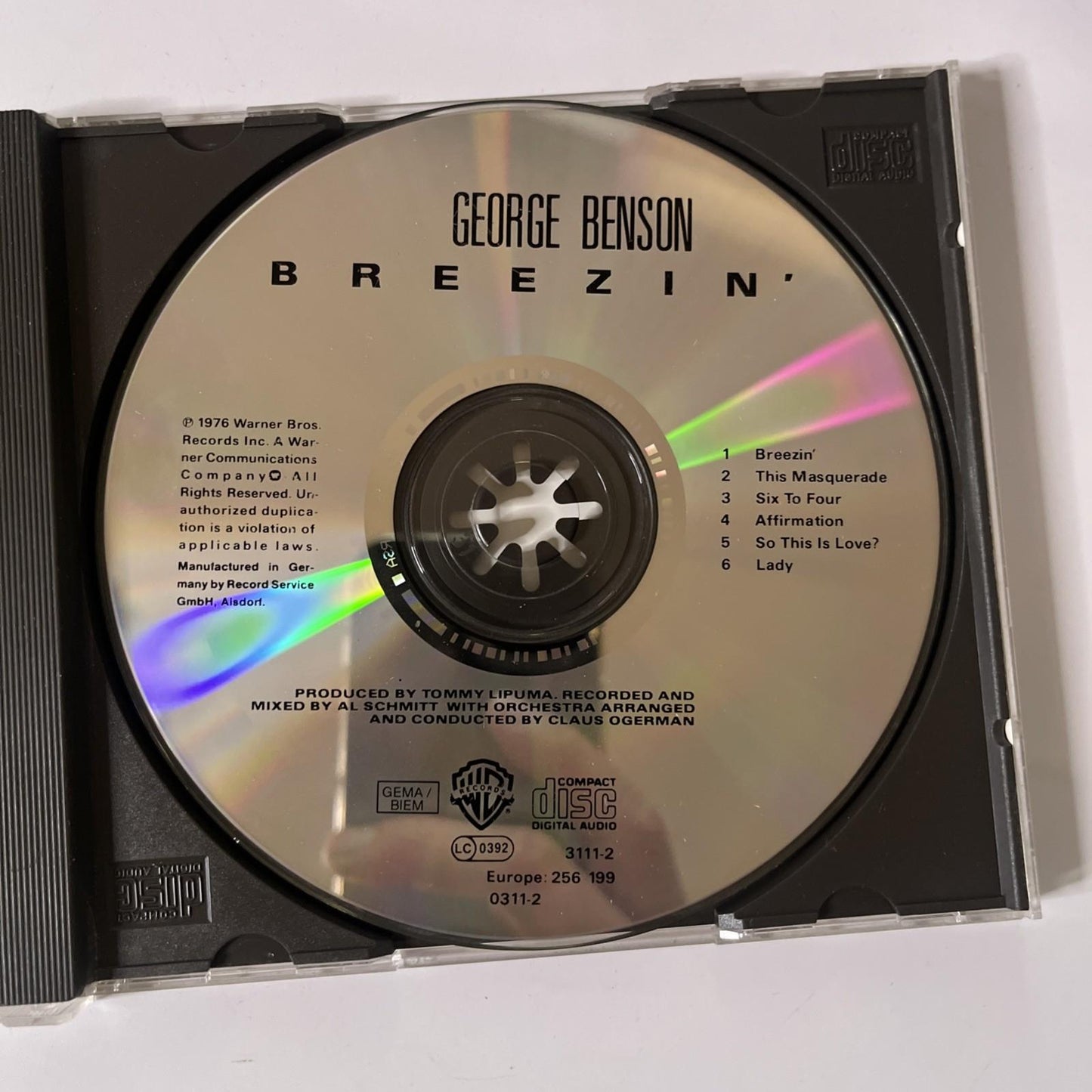 George Benson – Breezin' (CD, 1998) Europe 7599-27334-2