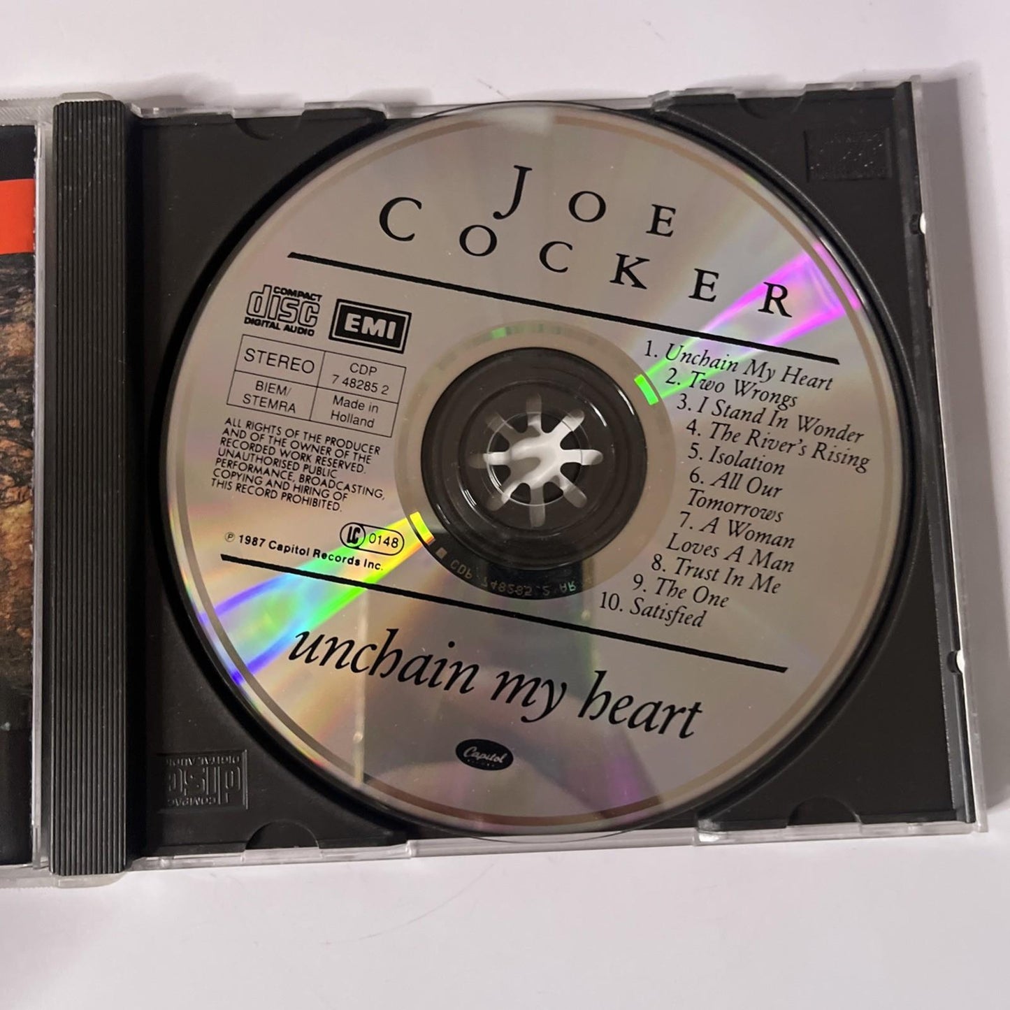Joe Cocker – Unchain My Heart (CD, 1987) Europe CDP 564-7 48285 2