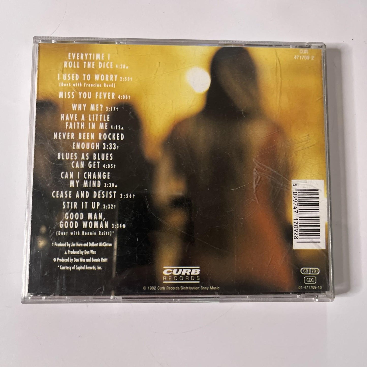 Delbert McClinton – Never Been Rocked Enough (CD, 1992) Europe 471709 2