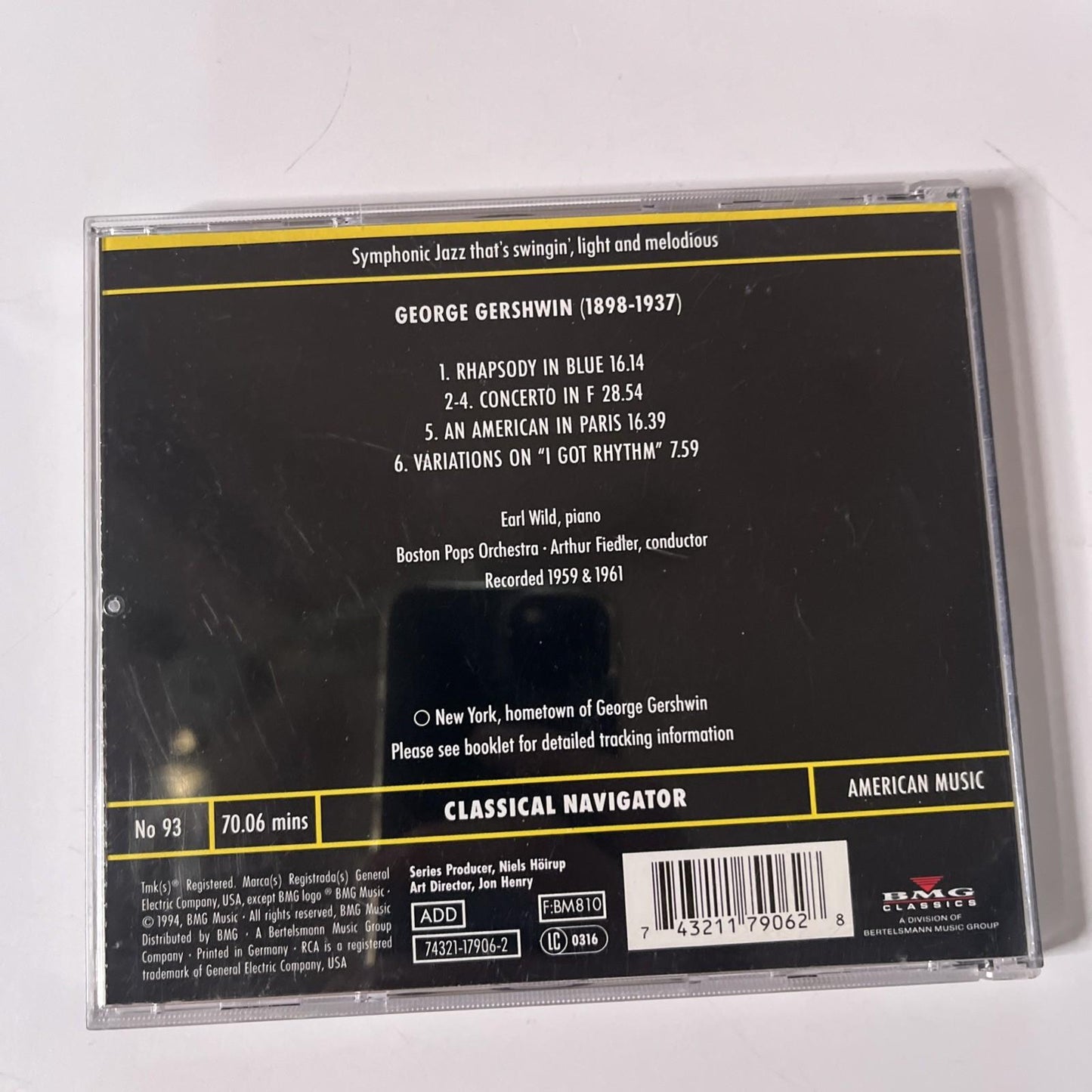 George Gershwin – Rhapsody In Blue & Other Orchestral Works (CD, 1994)