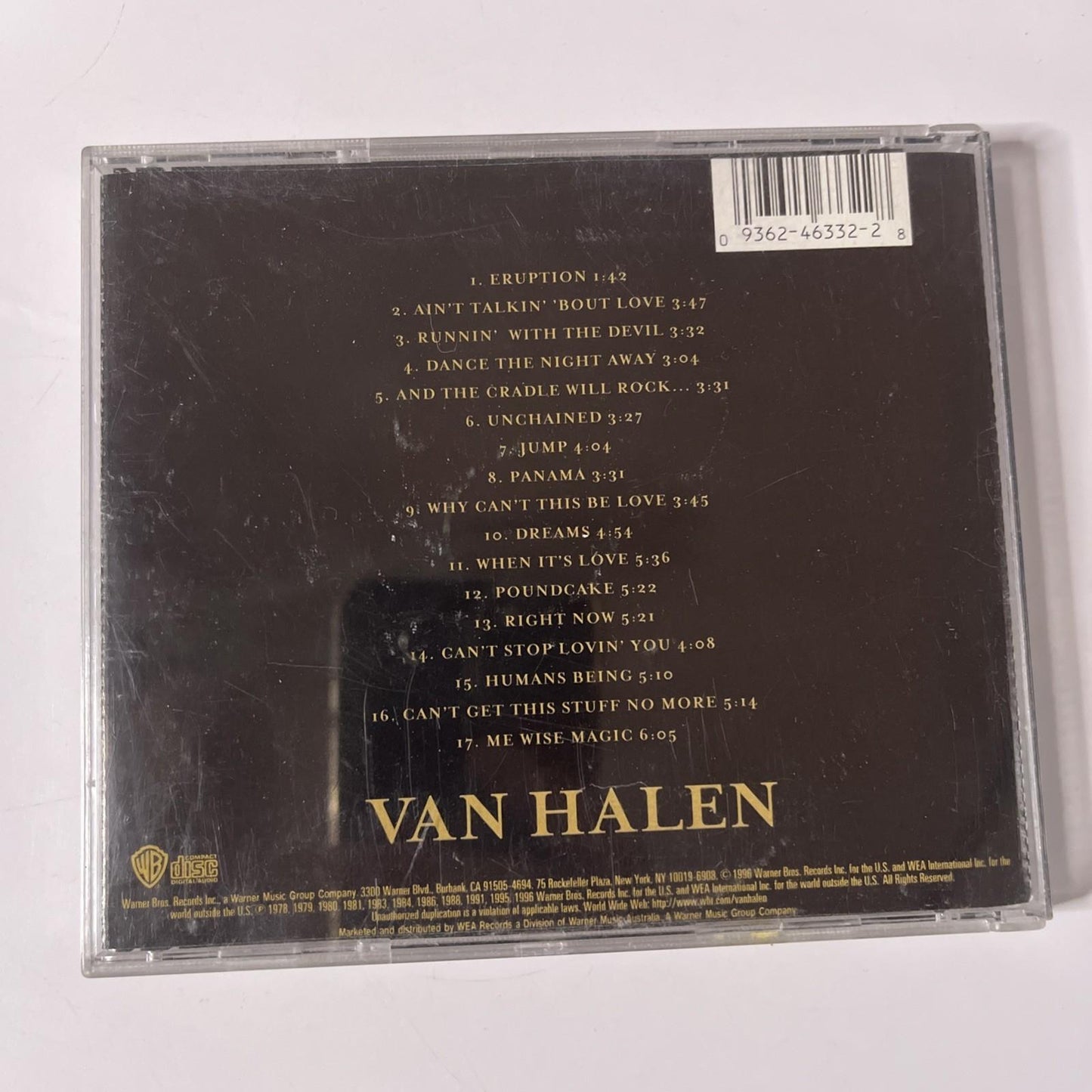 Van Halen – Best Of Volume I (CD, 1996) US 9 46332-2