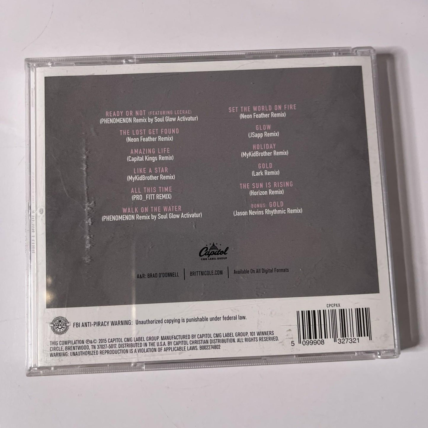 Britt Nicole – The Remixes (CD, 2015) US B002274802