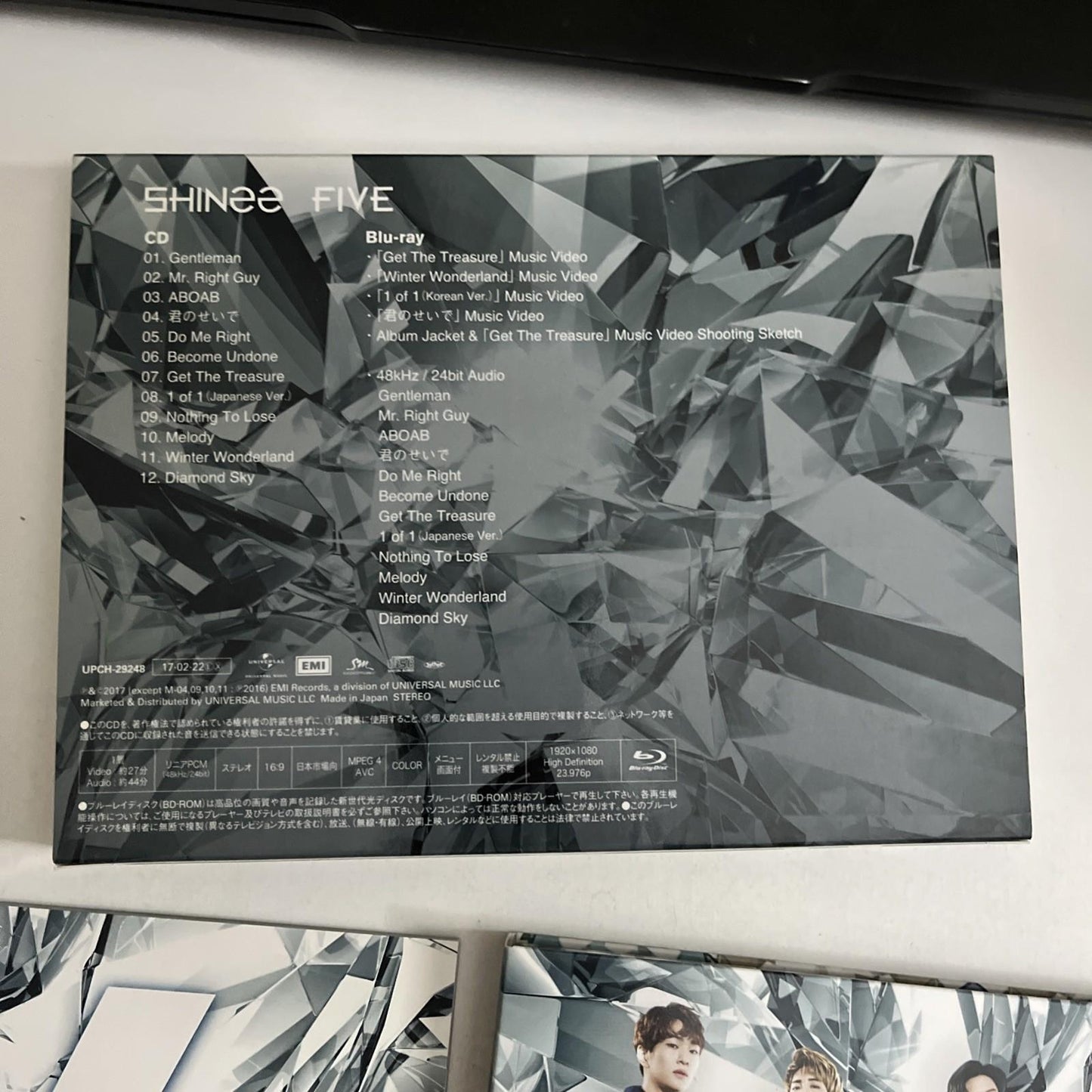 SHINee – Five (CD + Blu-ray, 2017, 2-Disc) Japan Obi UPCH-29248