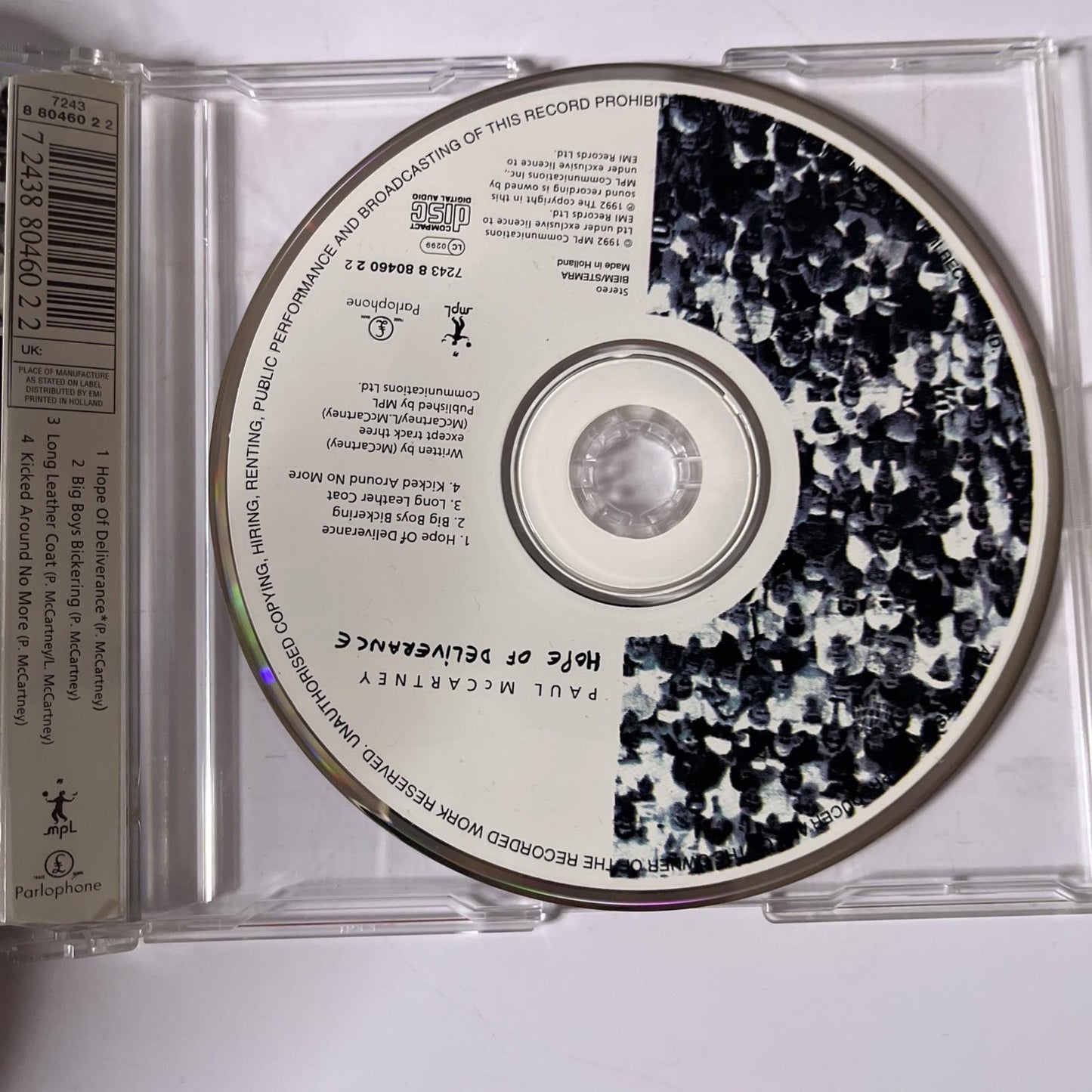 Paul McCartney – Hope Of Deliverance (CD, 1992) Europe 7243 8 80460 2 2