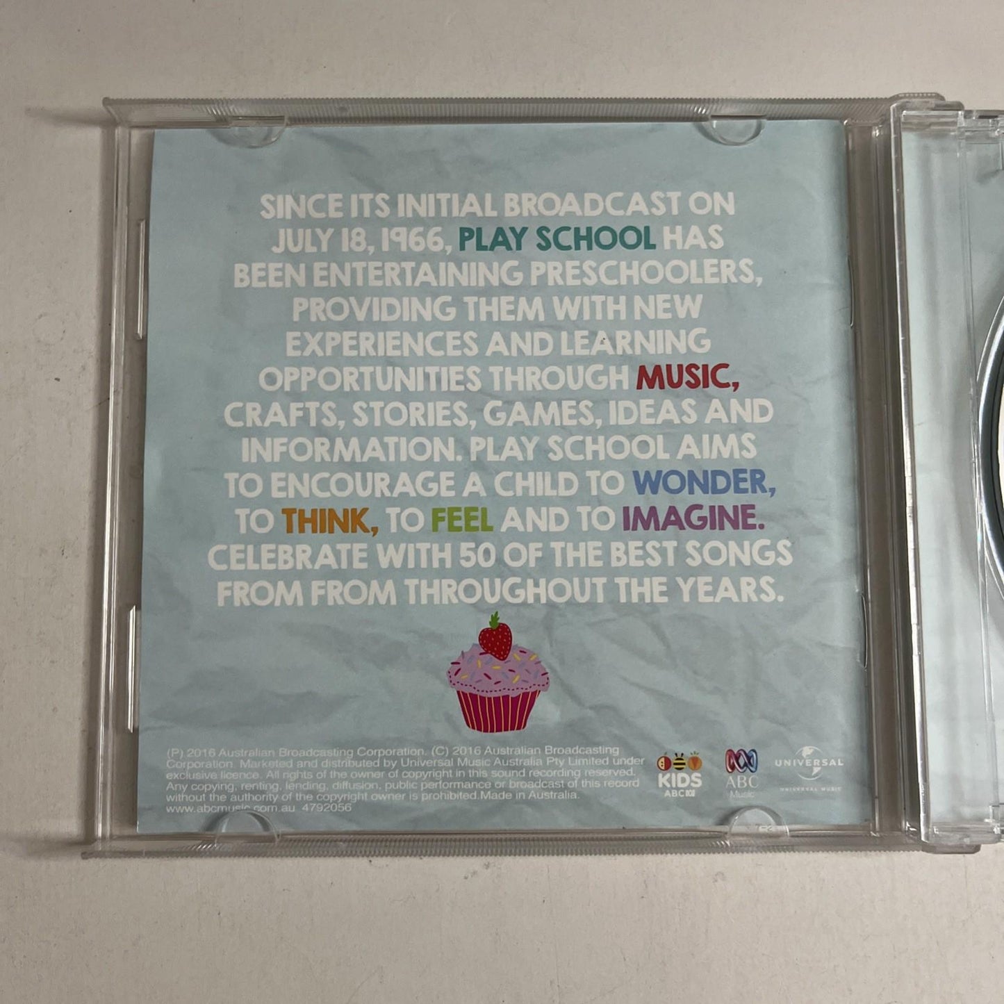 Play School – 50 Best Songs- 50 Years: 1966-2016 (CD, 2016) Australia 4792056