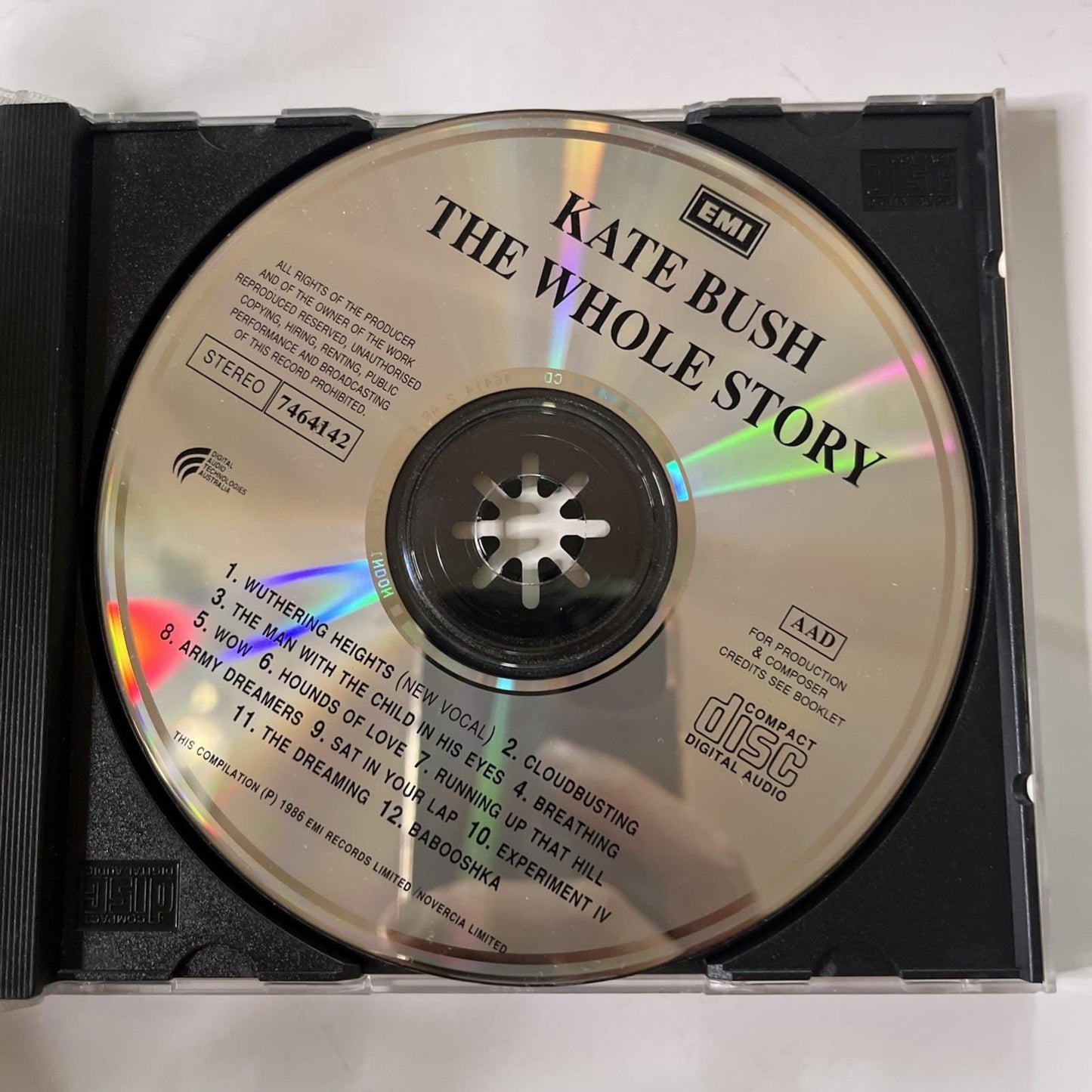 Kate Bush – The Whole Story (CD, 1986)  Australia 7464142
