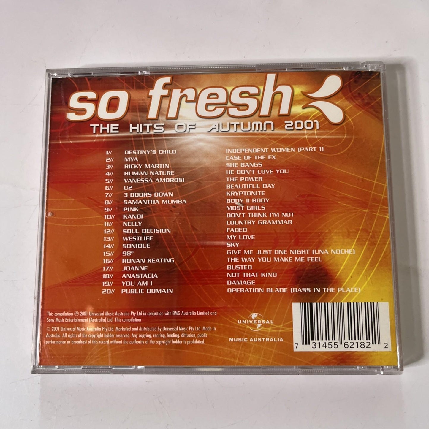 Various – So Fresh: The Hits Of Autumn 2001 (CD, 2001) Australia 5562182
